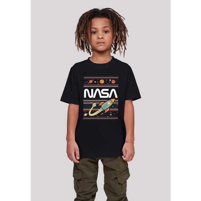 F4NT4STIC T-Shirt NASA Fair Isle Unisex Kinder Premium Merch Jungen Mädchen Bedruckt