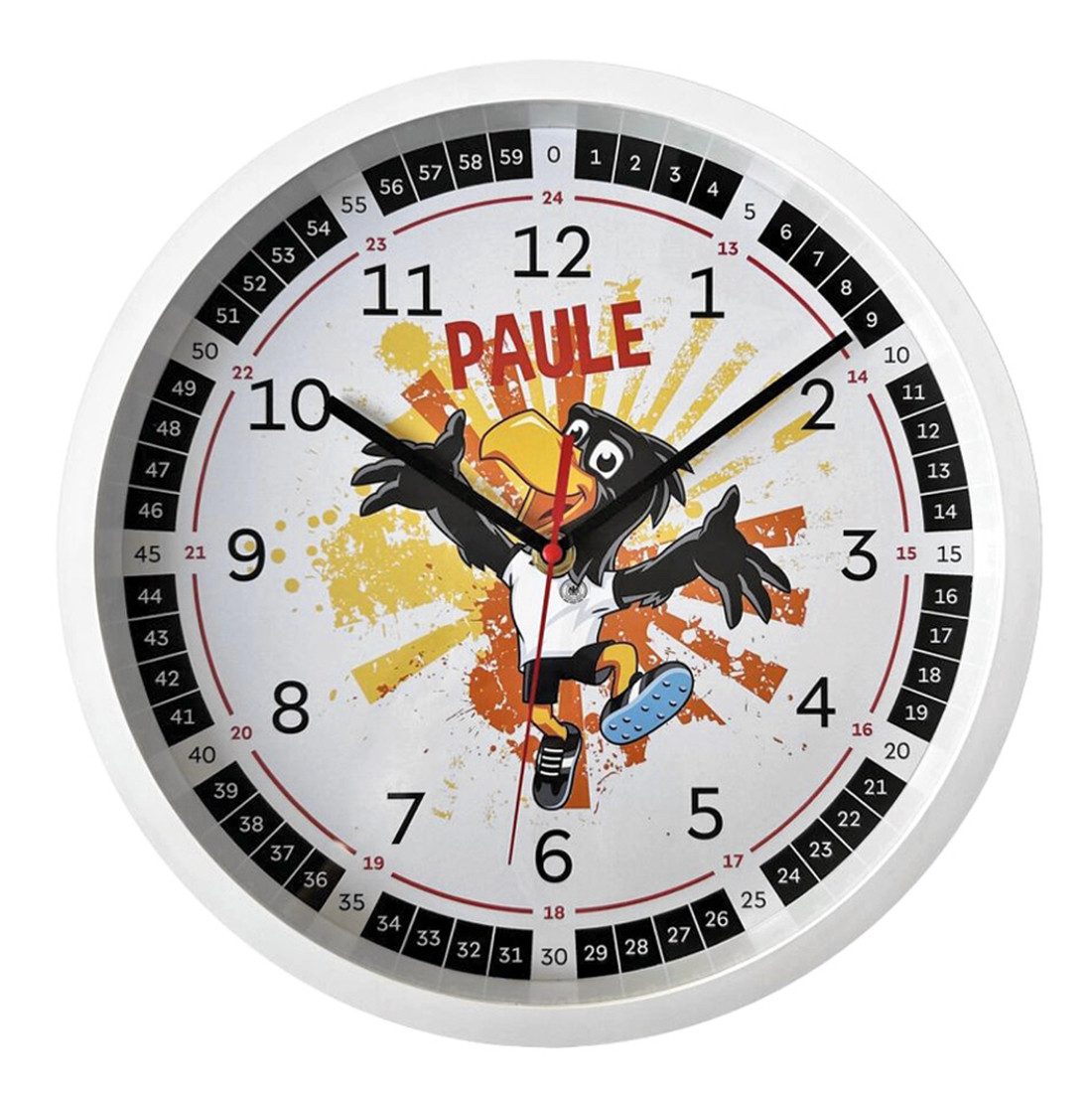 K&L Wall Art Wanduhr DFB Fußball Kinderuhr Junge Mädchen Lernuhr ohne Tickgeräusche