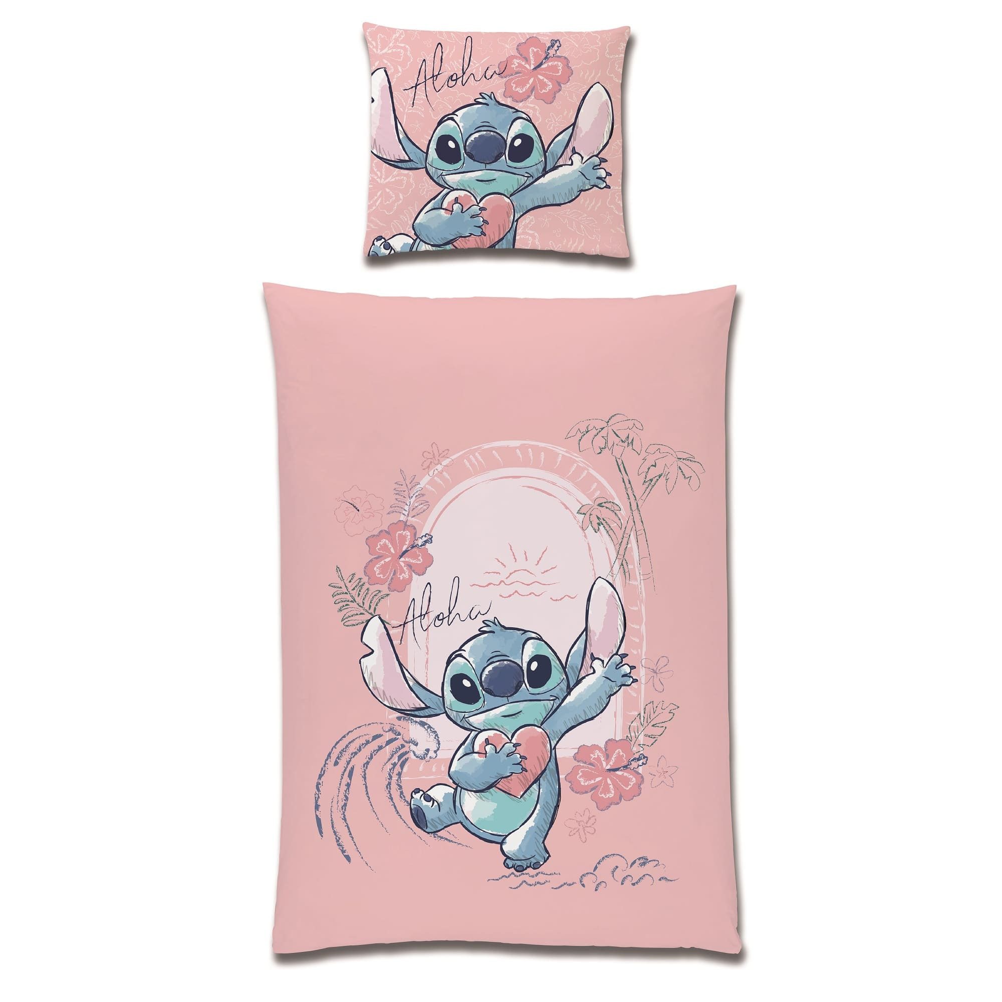 Familando Kinderbettwäsche Lilo und Stitch "Aloha" günstig online kaufen