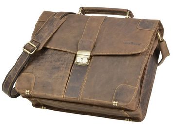 Greenburry Aktentasche Vintage, Businesstasche, kleine Schultasche, für Herren und Damen, rustikal