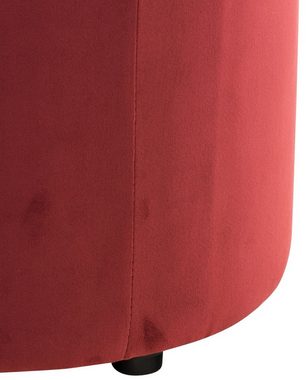 TPFLiving Sitzhocker Paris - Stylischer Samthocker (Beistellhocker mit Stauraum - Farbe, 1 St., Polsterhocker mit hohem Sitzkomfort), Maße (HxBxT): 42 x 44 x 44 cm
