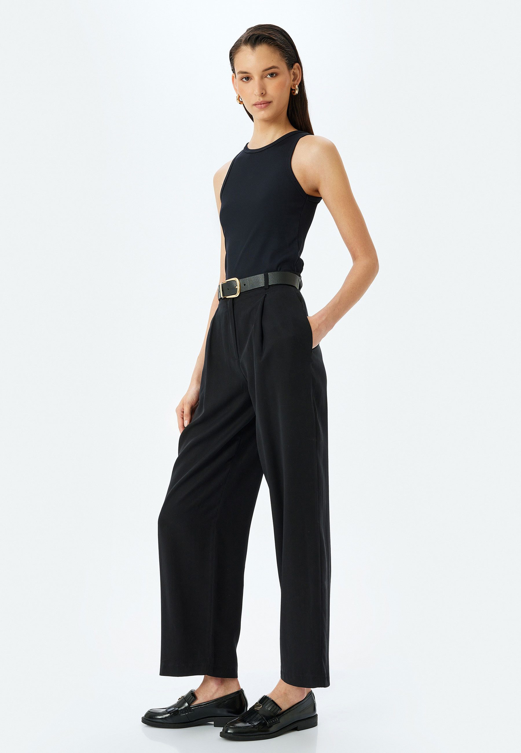 Koton Palazzohose Hohe Leibhöhe Wide Leg Palazzohose günstig online kaufen