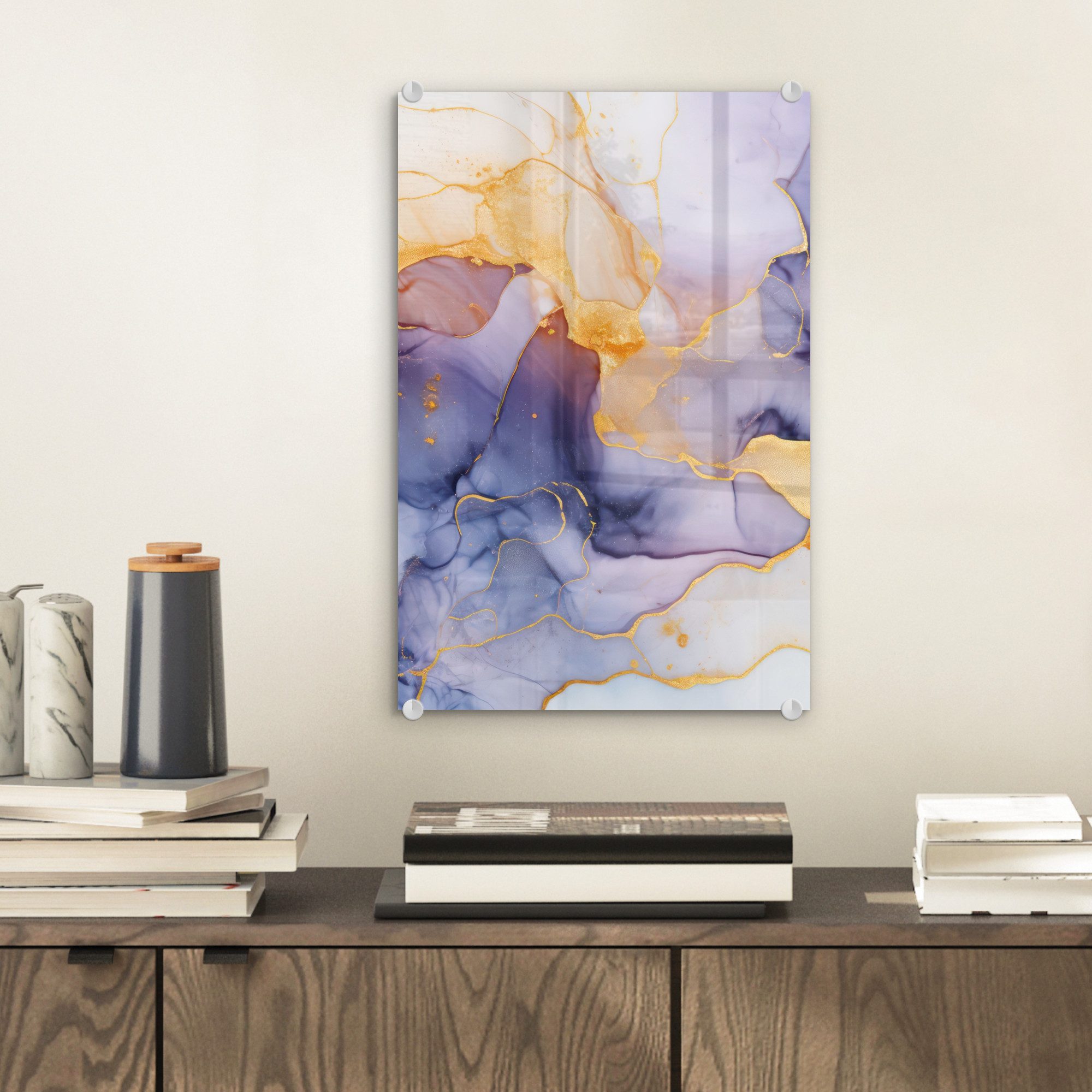 MuchoWow Acrylglasbild Marmor - Lila - günstig online kaufen