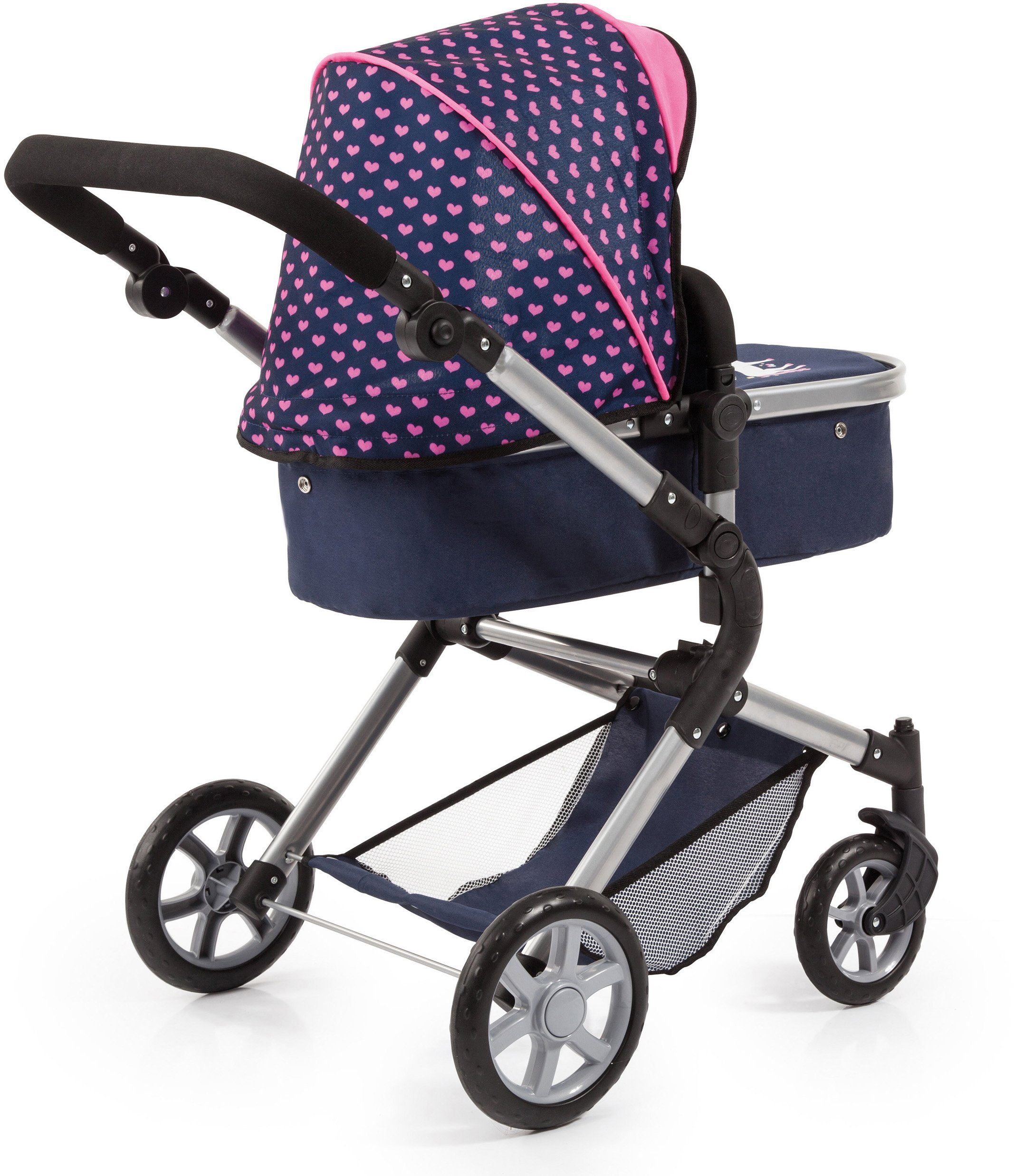 Bayer Kombi-Puppenwagen City Neo, Blau/Pink