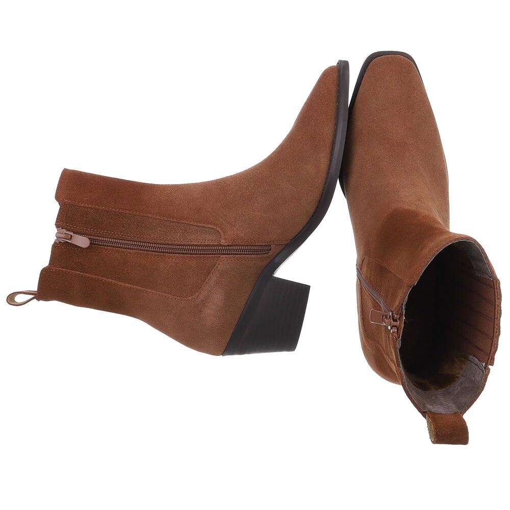 Ital-Design Elegante Leder-Stiefeletten für Damen - Komfort und Stil Wester günstig online kaufen