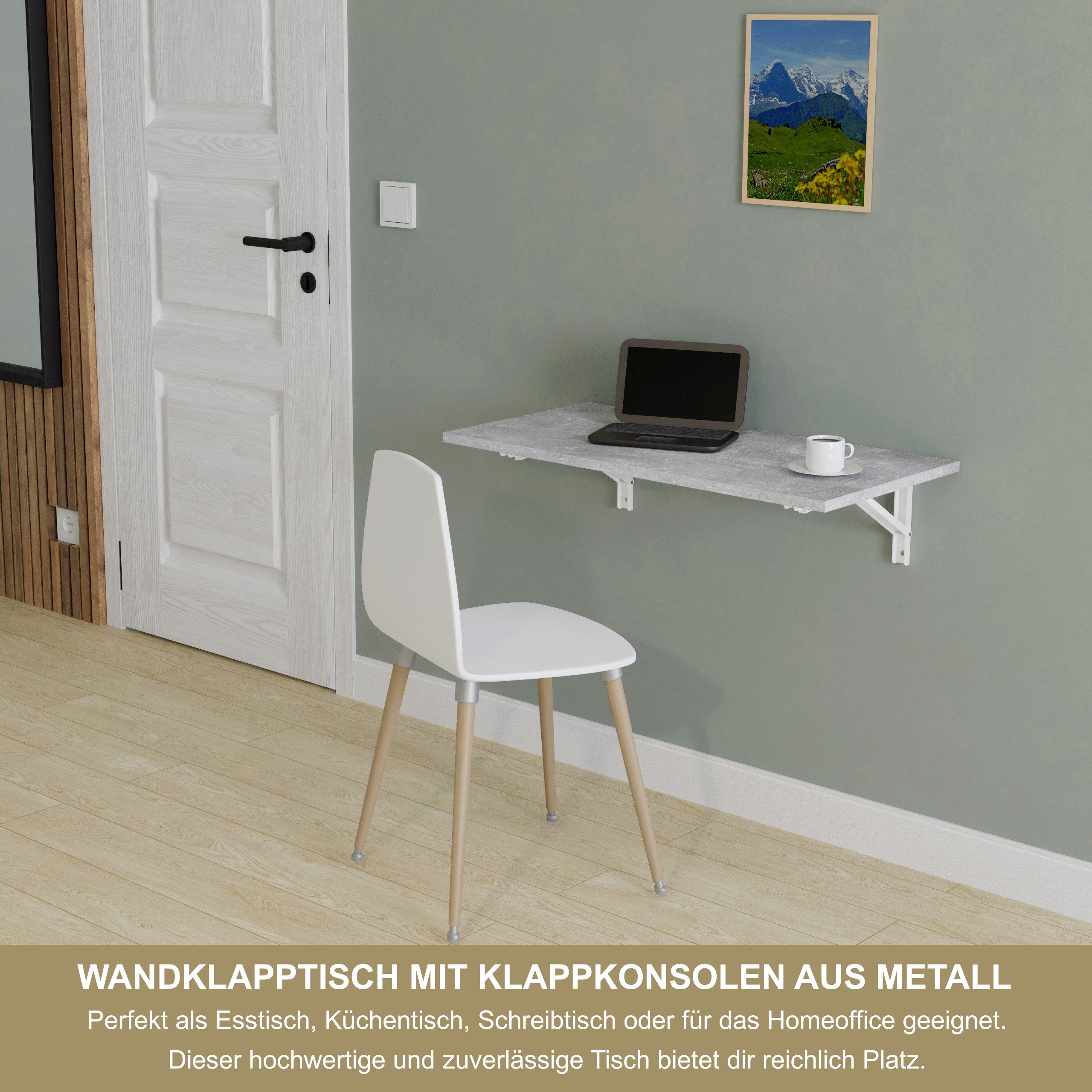 KDR Produktgestaltung Klapptisch 80x40 Wandklapptisch Esstisch Küchentisch günstig online kaufen