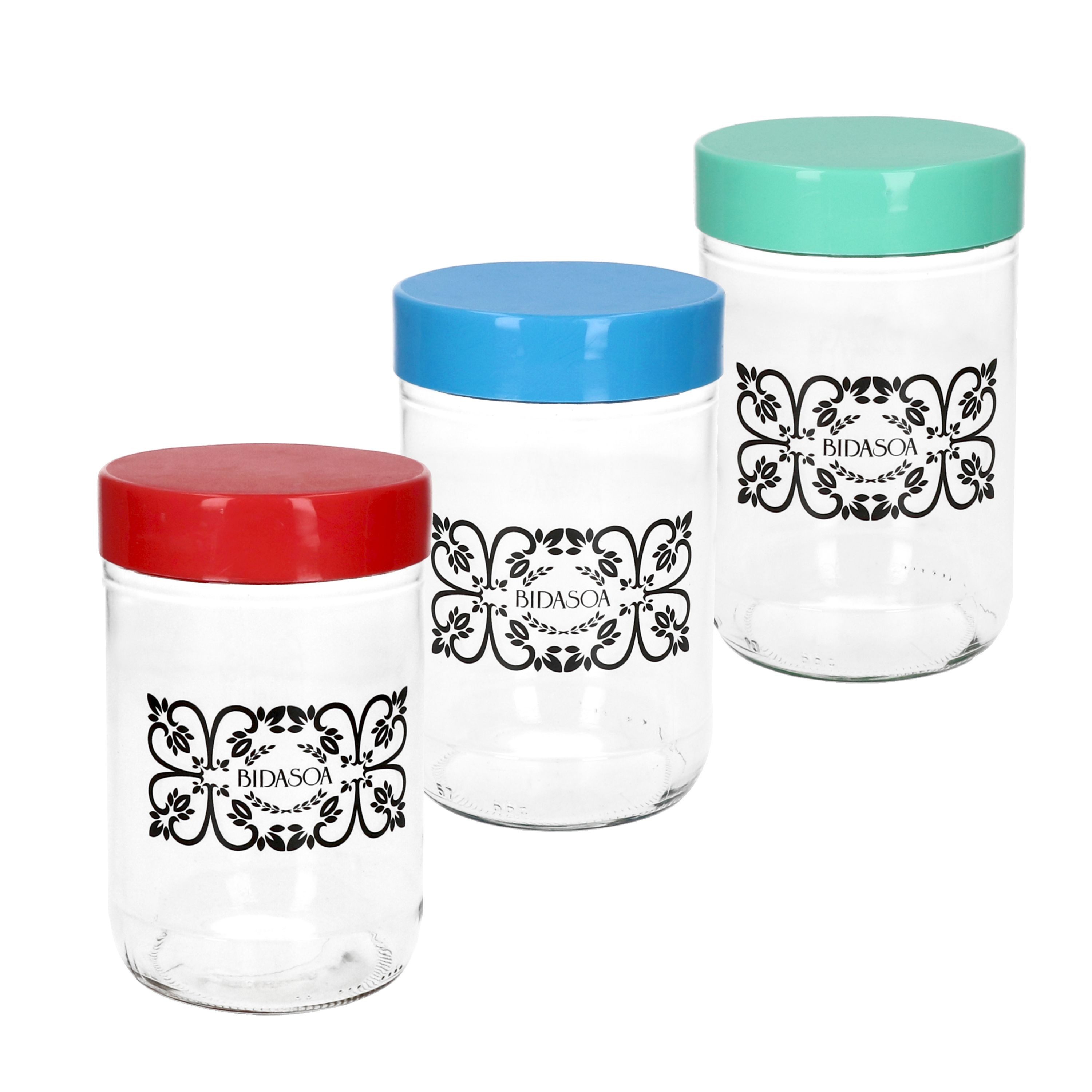 MamboCat Vorratsglas 3er Set Aufbewahrungsglas Ida 660ml, Glas