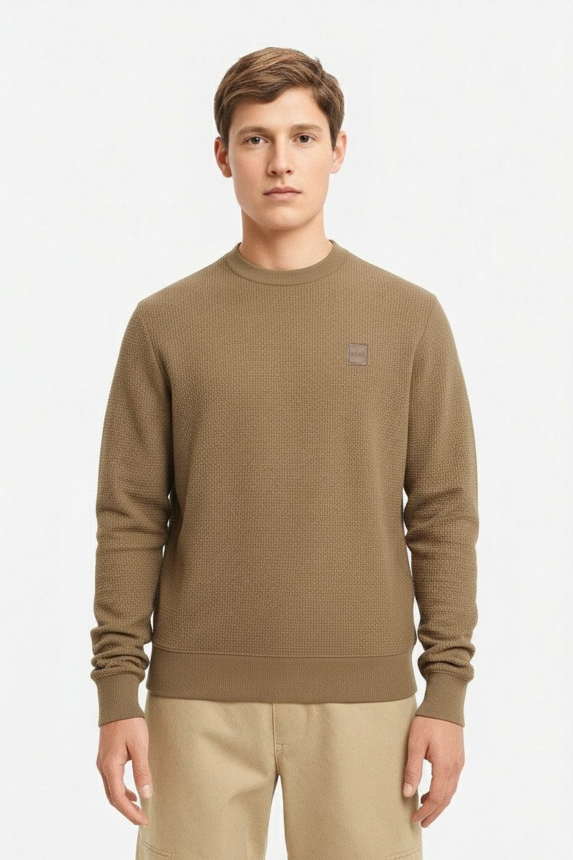 BOSS ORANGE Strickpullover Anion mit BOSS-Badge günstig online kaufen