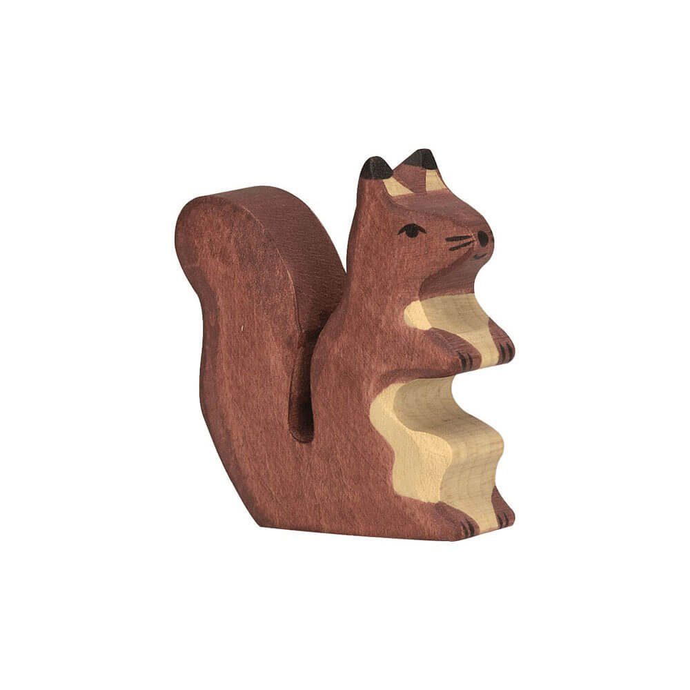 Holztiger Tierfigur HOLZTIGER Eichhörnchen aus Holz braun