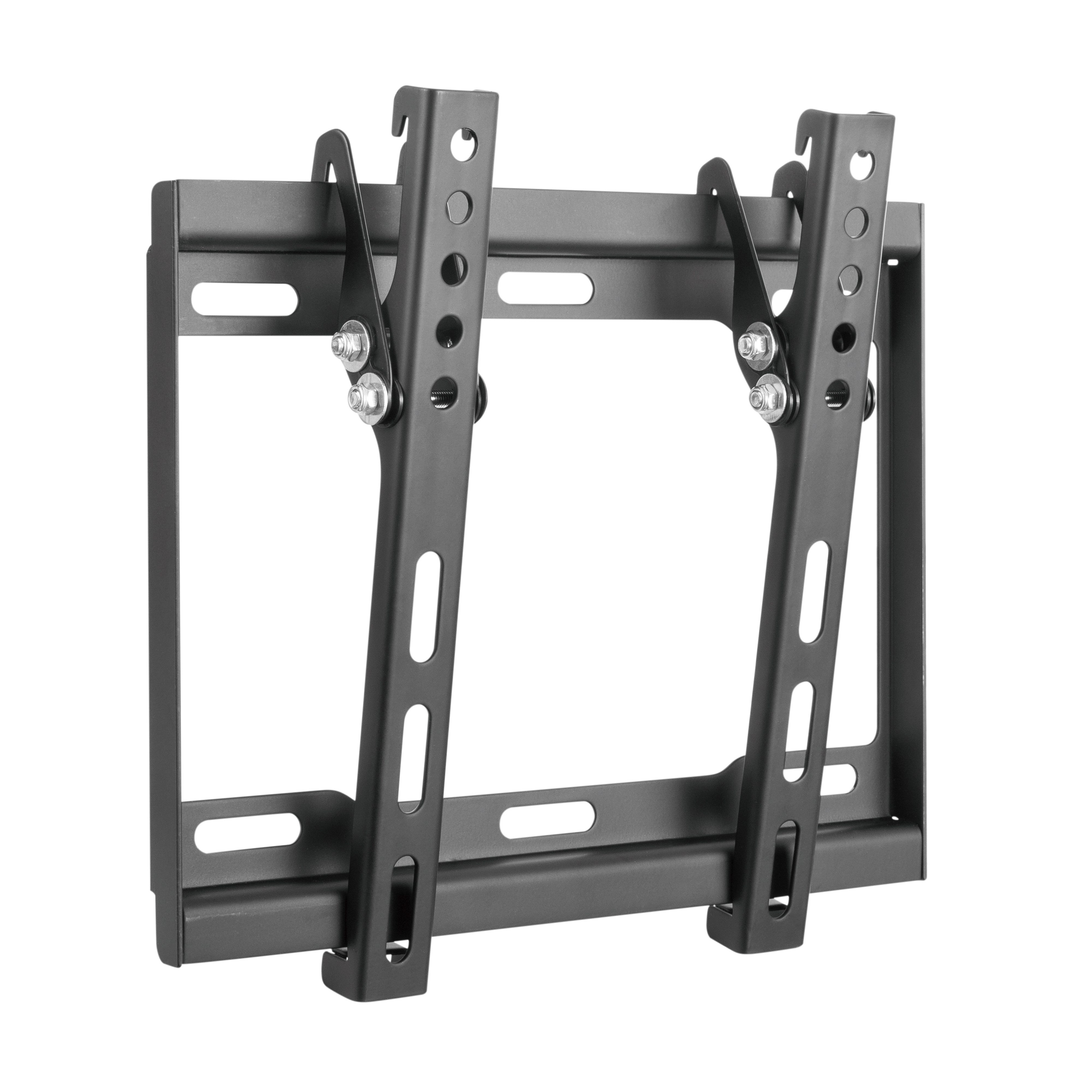 RICOO TV-Wandhalterung TV Wandhalterung flach & neigbar N0722, (bis 42 Zoll, VESA 100x100 bis 200x200, 1-tlg., 35 Kg Belastbarkeit, von 58-107cm (23-42) Bildschirm-Diagonale, flach neigbar +14°/-0° Wandabstand 25 mm ultraslim Wandhalter)