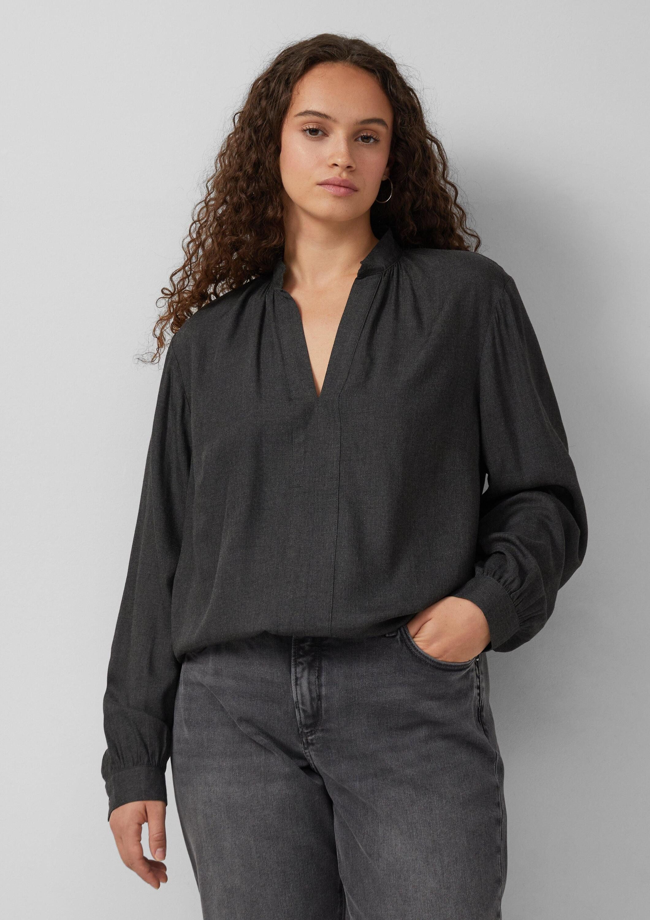 QS Langarmbluse Bluse Weiche Tunikabluse günstig online kaufen