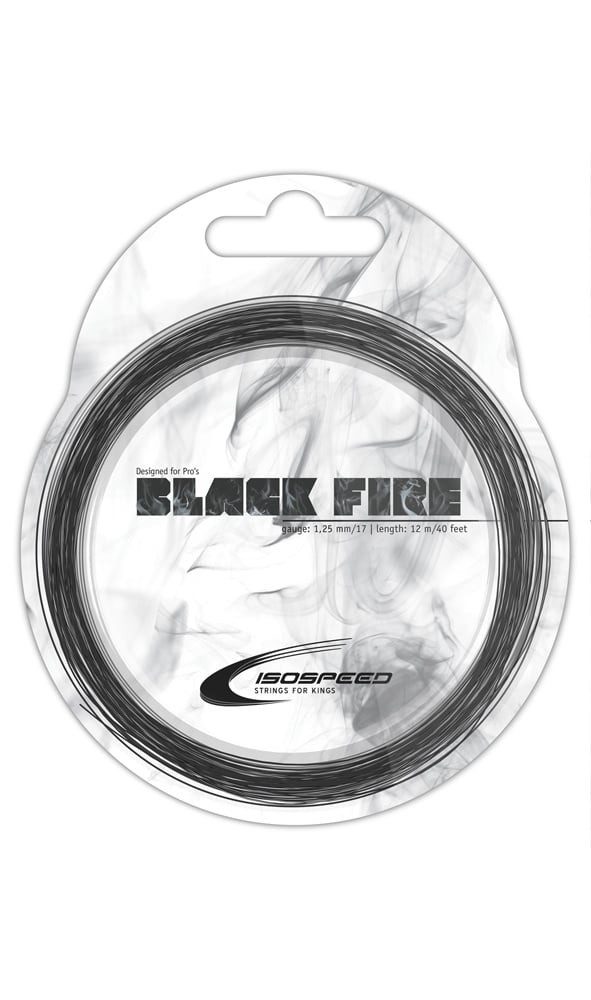 Tennissaite Black Fire (Haltbarkeit+Kontrolle) schwarz 12m Set