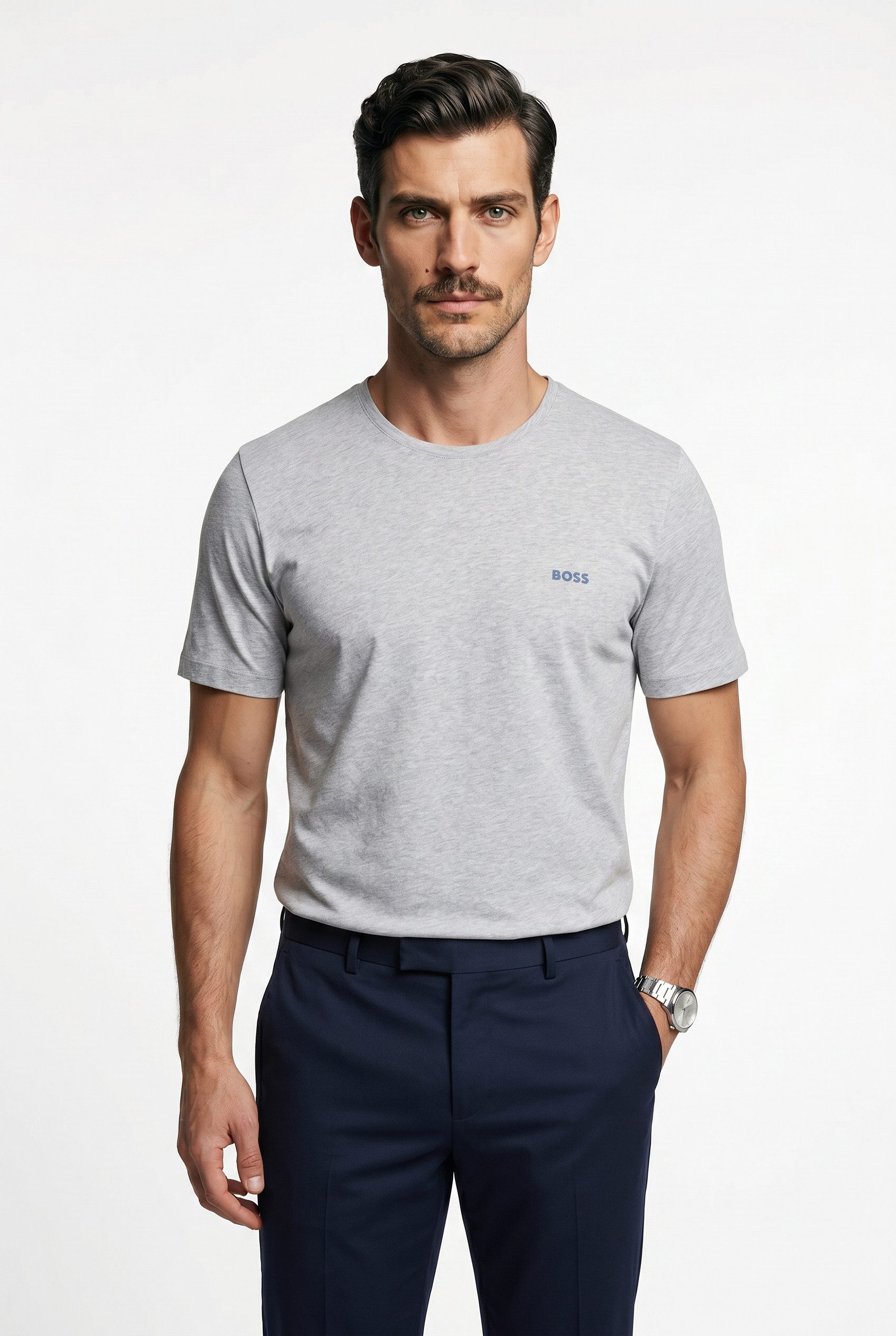 BOSS T-Shirt Mix&Match T-Shirt R mit Logostickerei