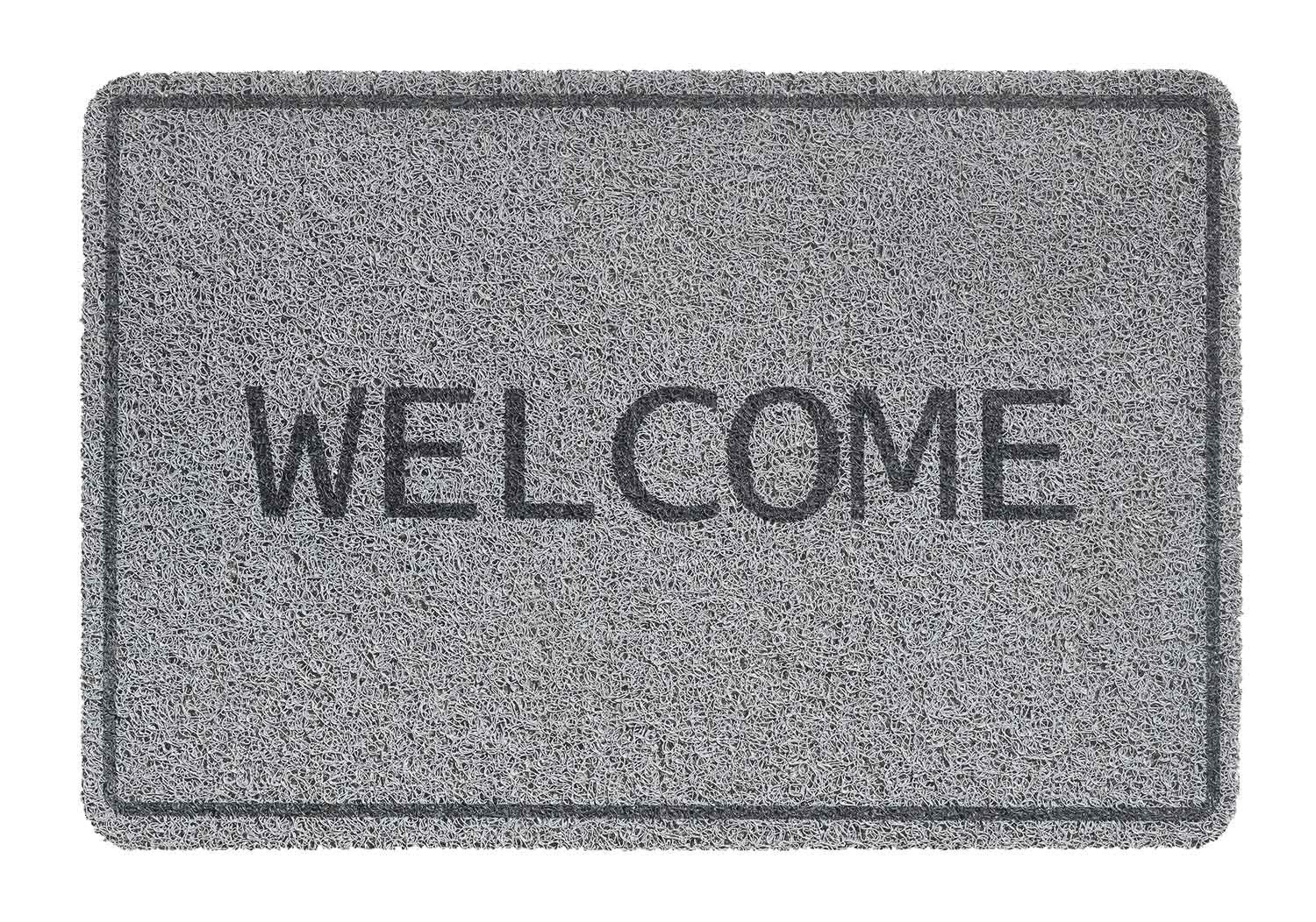 HAMAT Fußmatte Fußmatte CURLY PRINT, Grau, B 60 cm, L 40 cm, rechteckig, Höhe: 9 mm