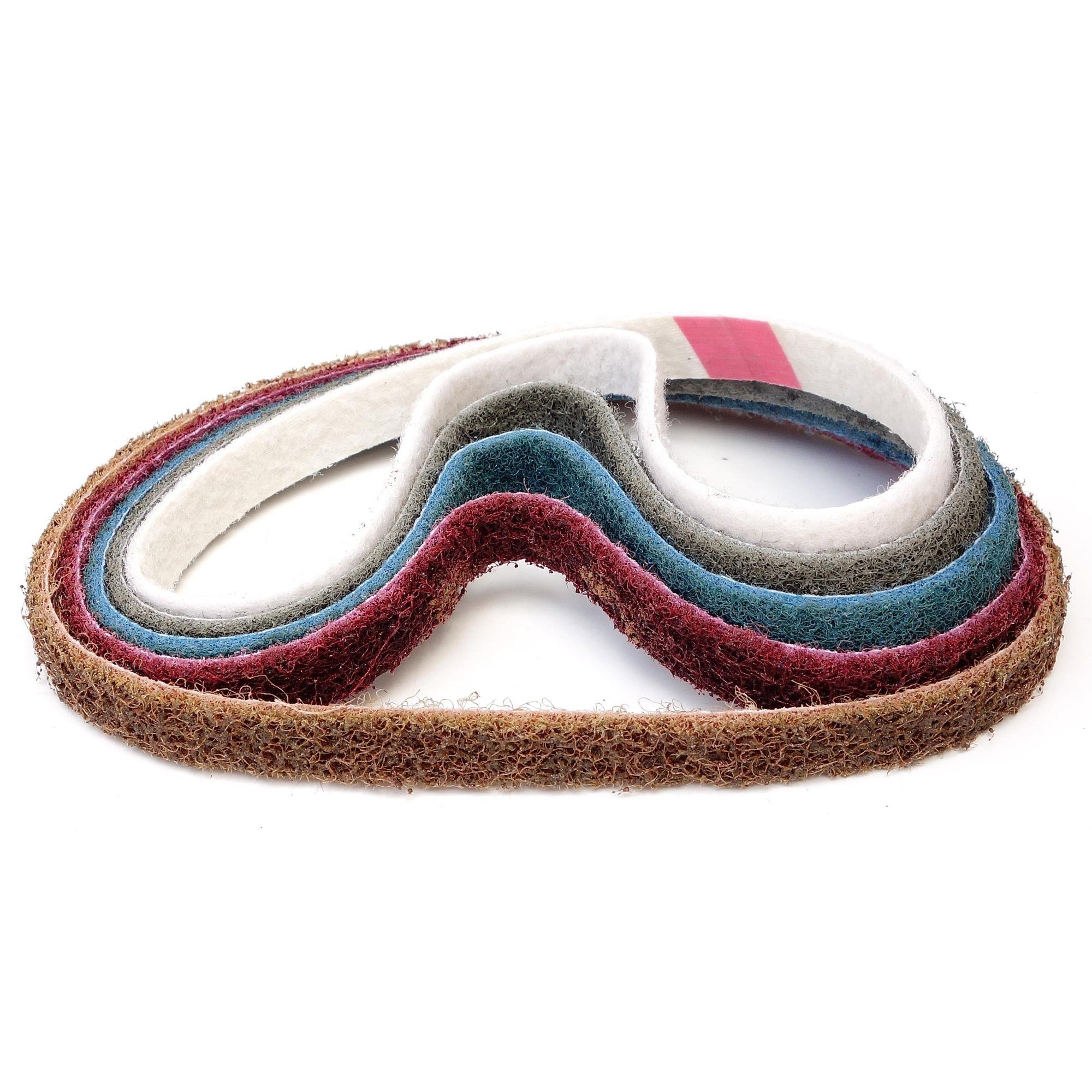 Score Schleifwerkzeuge Schleifpapier 6er Premium Set Vlies-Schleifband, 13 x 457 mm, 1 x jede Körnung, (Vlies-Schleifband, 6 St., 6er Set)