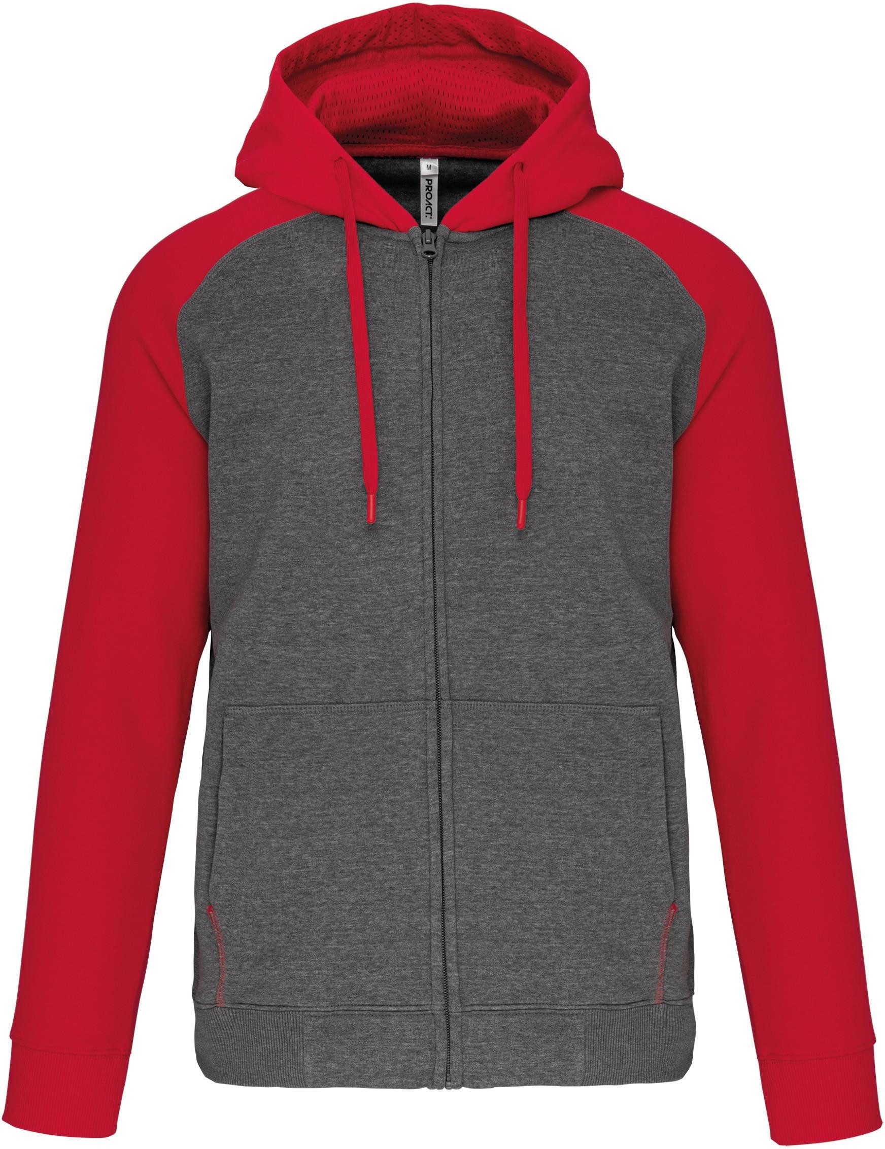 Kapuzenfleecejacke Zweifarbige Unisex-Fleecejacke mit Reißverschluss und Kapuze