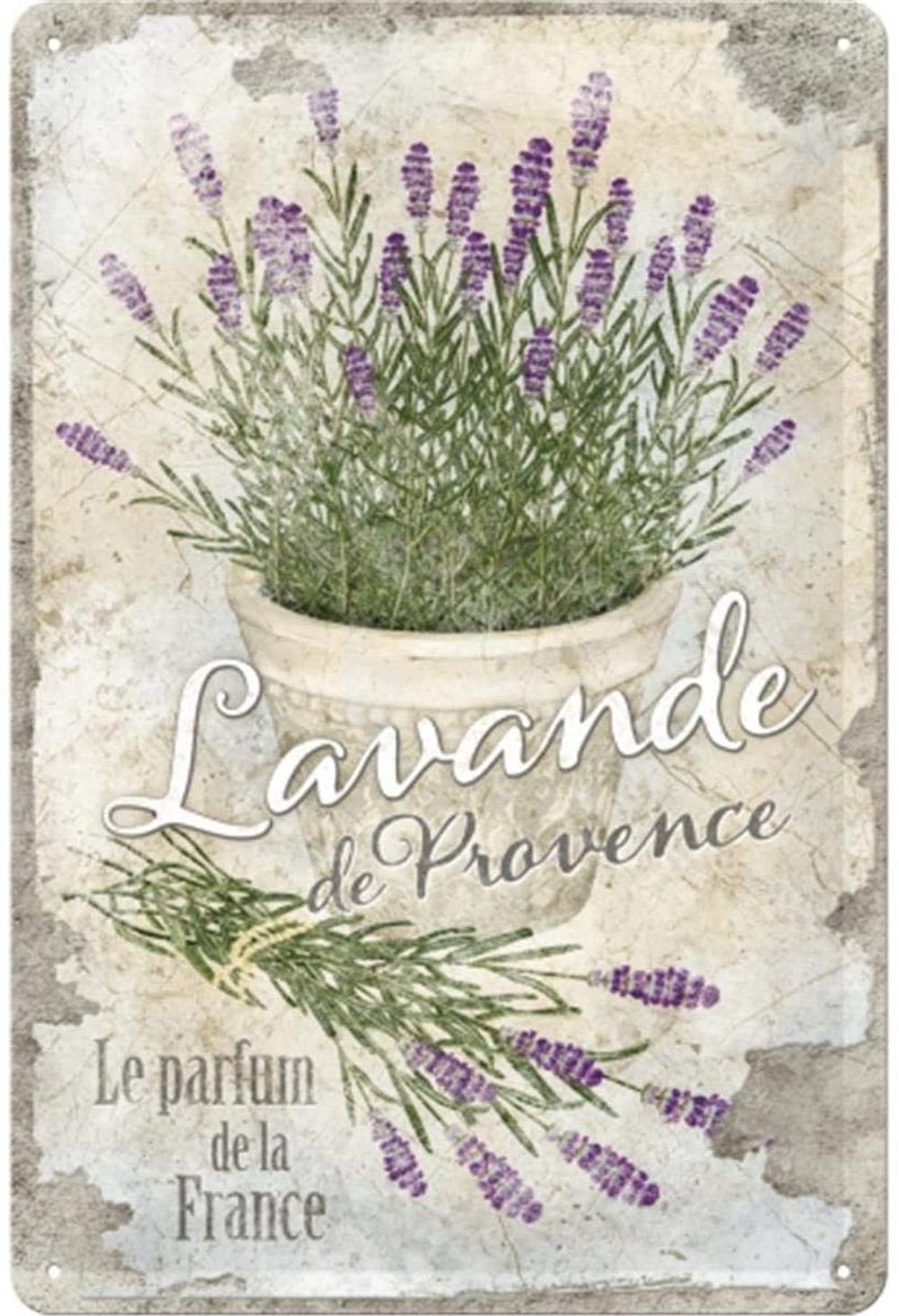 Metallschild Blechschild 20 x 30cm - Home & Country - Lavande de Provence