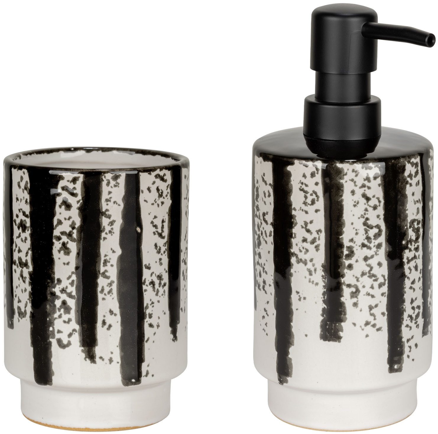 WENKO Badaccessoire-Set Subiza, Set, 2 tlg., bestehend aus Seifenspender un günstig online kaufen