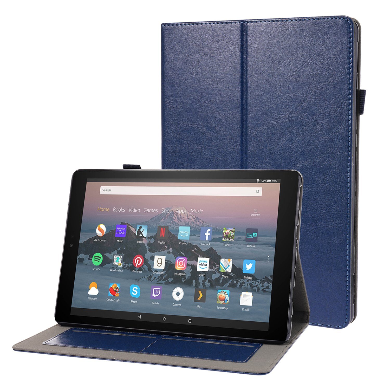 Lobwerk Tablet-Hülle Schutzhülle für Amazon Fire 10 / 10 Plus 11. Generation 2021 10.1 Zoll, Wake & Sleep Funktion, Sturzdämpfung, Aufstellfunktion