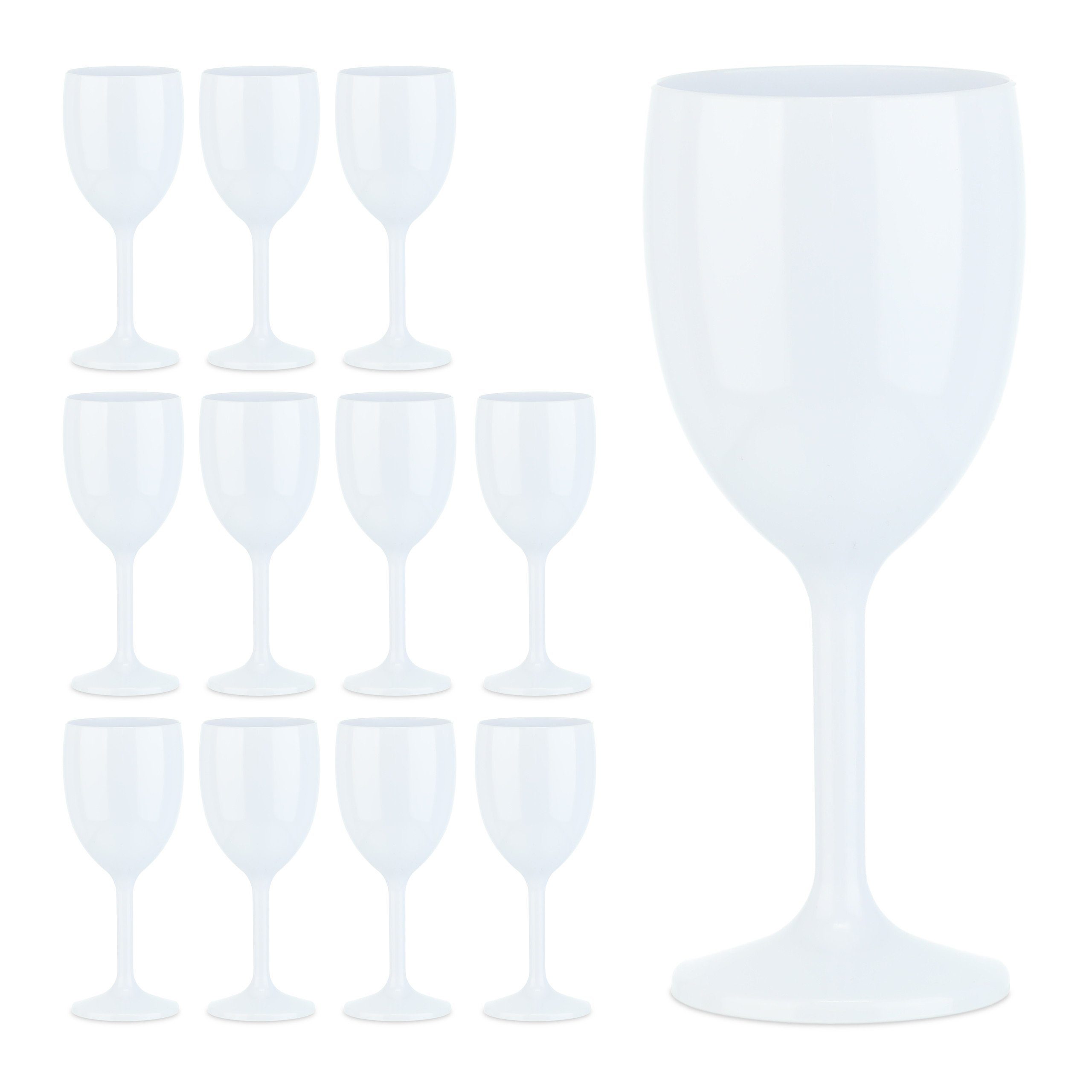 Gläser-Set Weingläser Kunststoff 12er Set