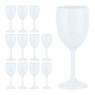 relaxdays Weinglas »Weingläser Kunststoff 12er Set«, Kunststoff