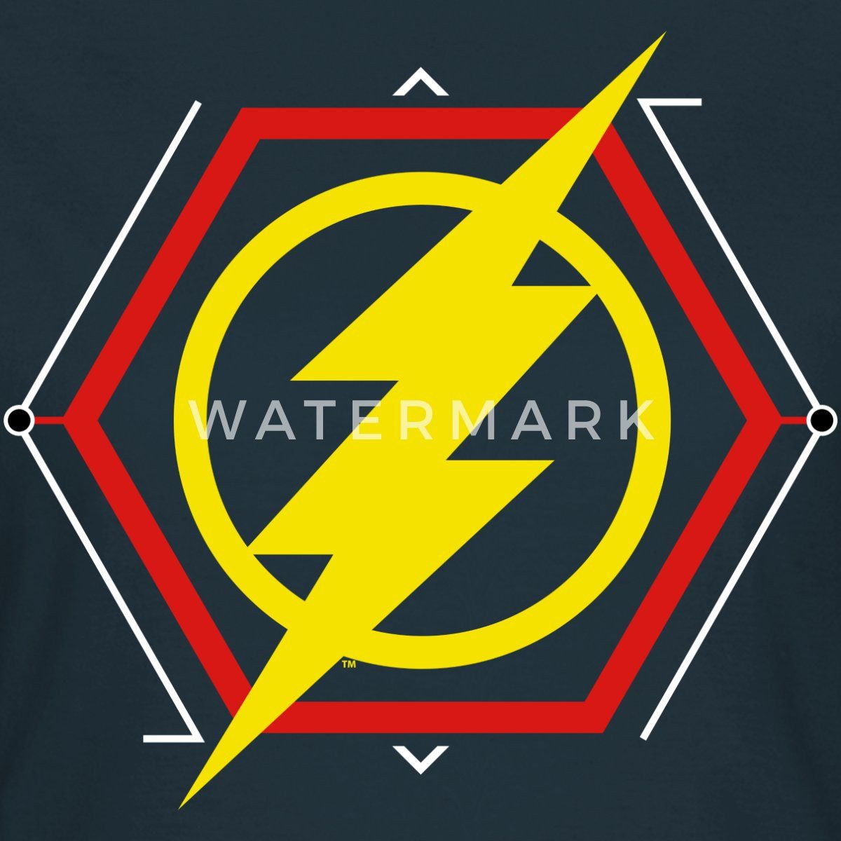 Spreadshirt T-Shirt The Flash Gelber Blitz Symbol Frauen T-Shirt (1-tlg) Slim Fit, fällt klein aus