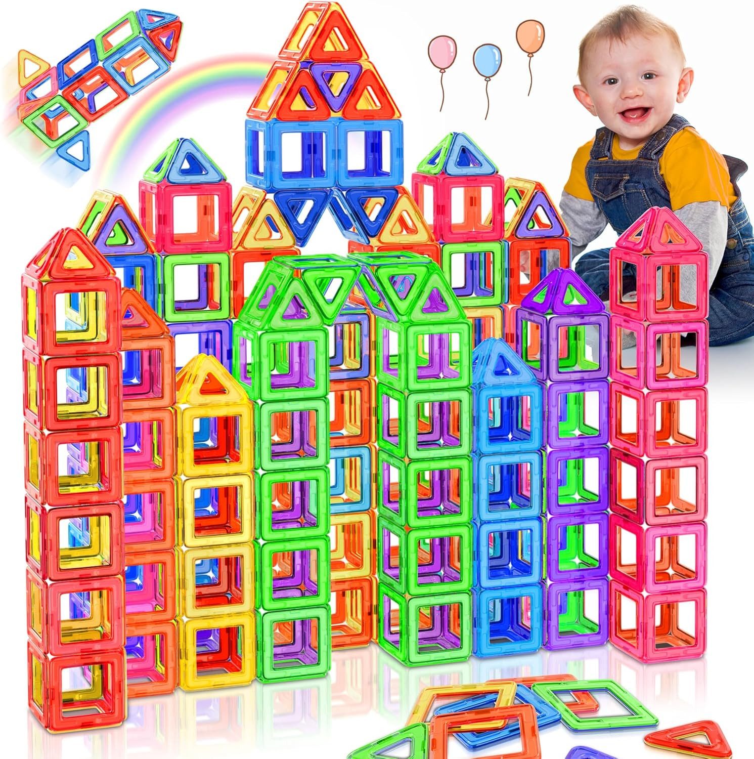 POPOLIC Magnetische Bausteine, Magnetspielzeug Magneten Kinder günstig online kaufen