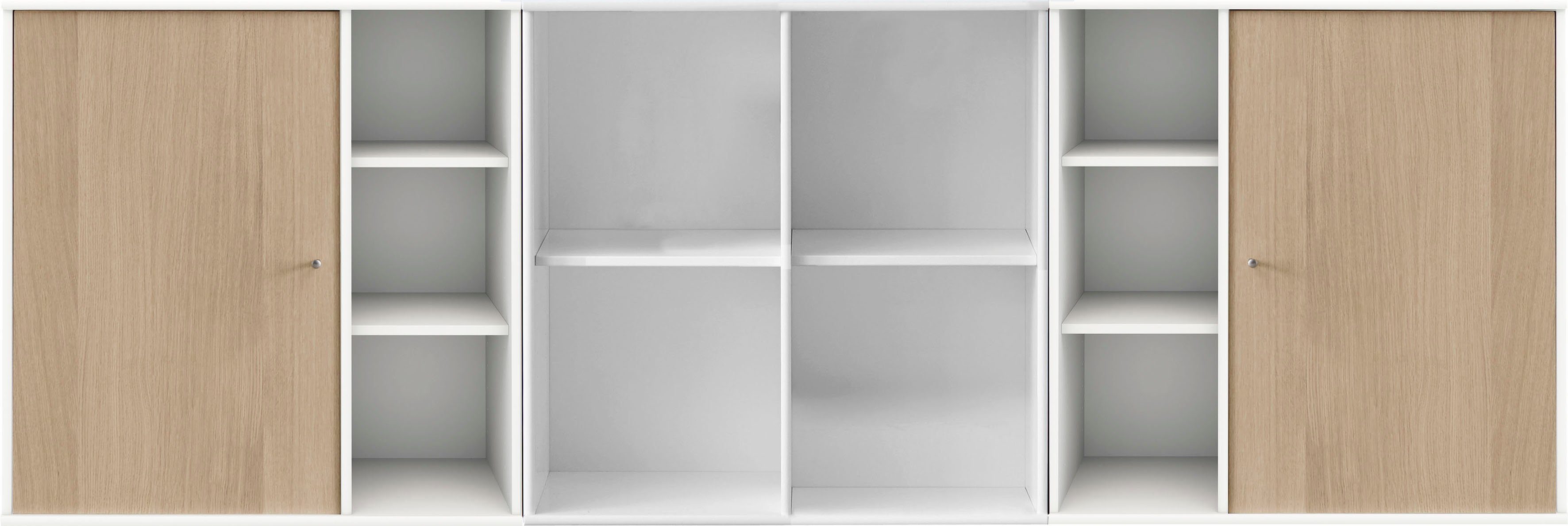 Hammel Furniture Sideboard Mistral Kubus, Kombination aus 3 Modulen, 2 Türen, Wandmontage/stehend, Breite: 207cm