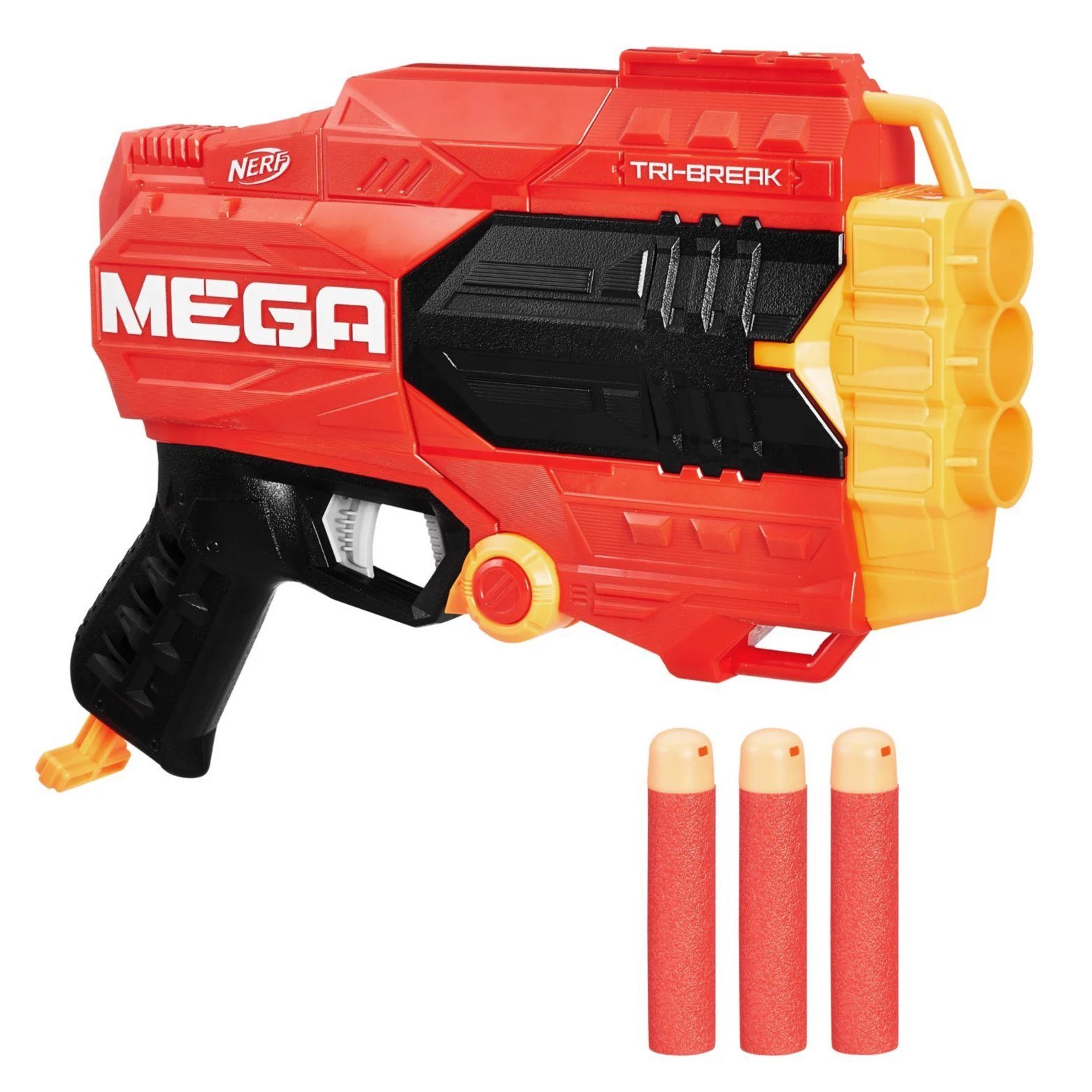 Hasbro Blaster Dartblaster Mega Tri-Break, Aufklappen, Mega-Darts, Laden, Abfeuern - mächtiger Blaster mit coole