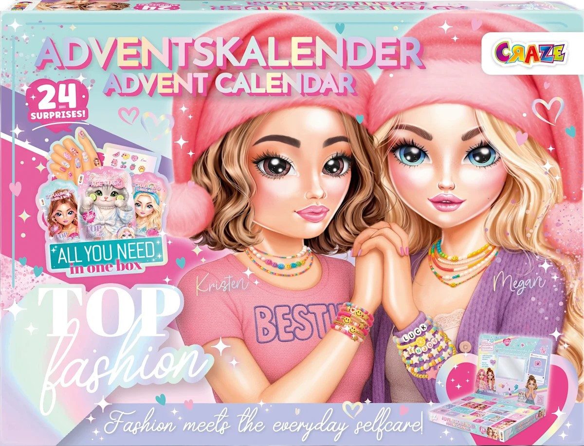 CRAZE Adventskalender CRAZE Adventskalender 2026 Kinder Top Fashion, 1 St (24-tlg)