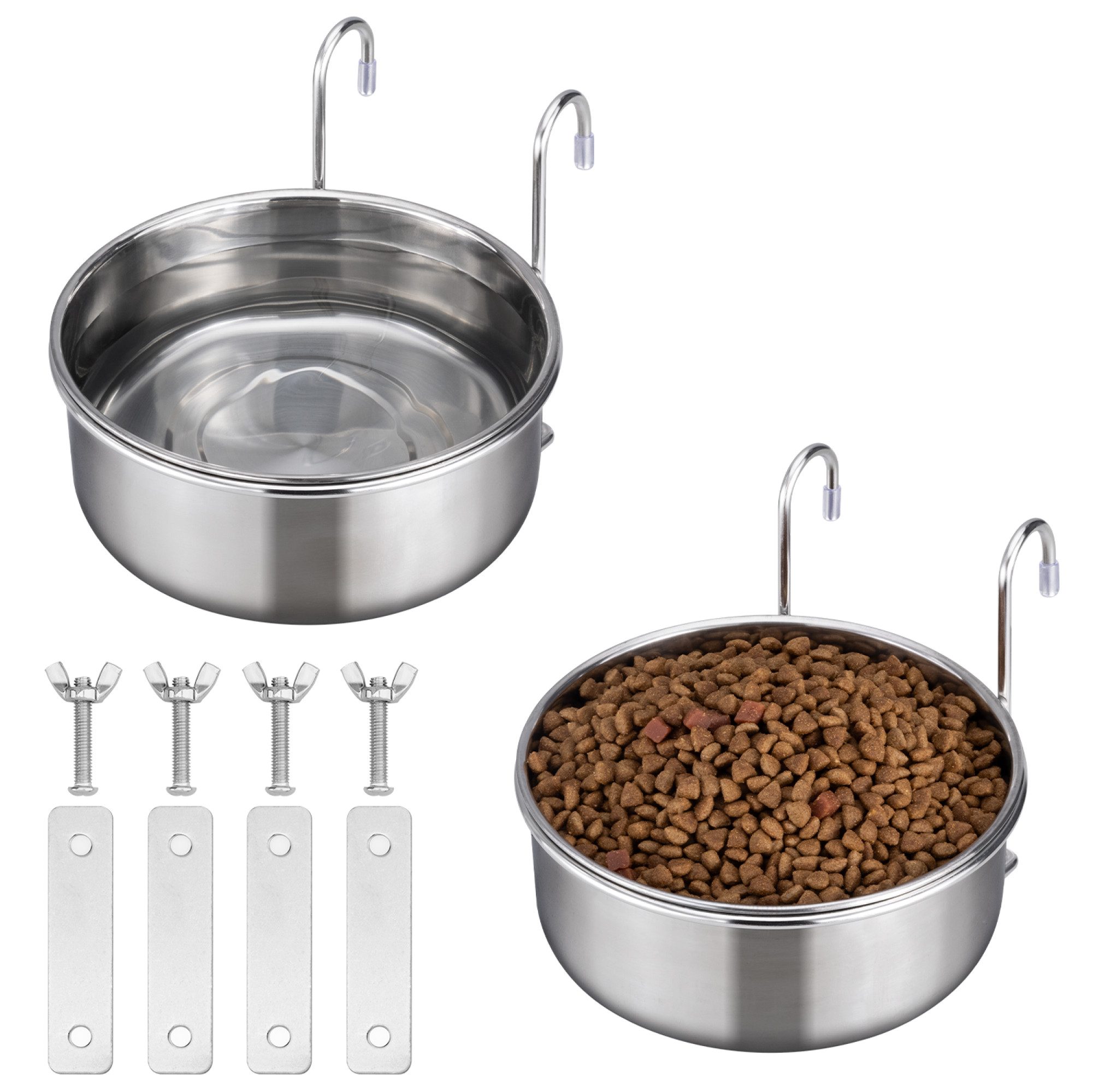 Napf 2x hängender Hundenapf erhöht Ø14cm Futternapf für Hund Set