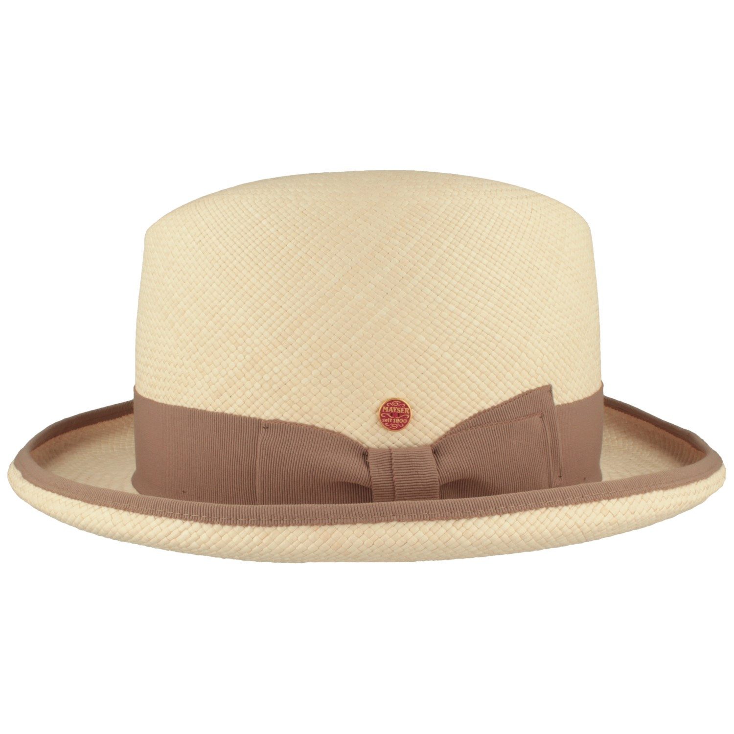 Mayser Strohhut Sommerlicher Homburg aus Panamastroh, wasserabweisend und UV Schutz