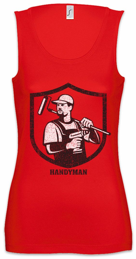 Tanktop Handyman IV Ärmelloses Damen T-Shirt Handwerk Handwerker Heimwerker