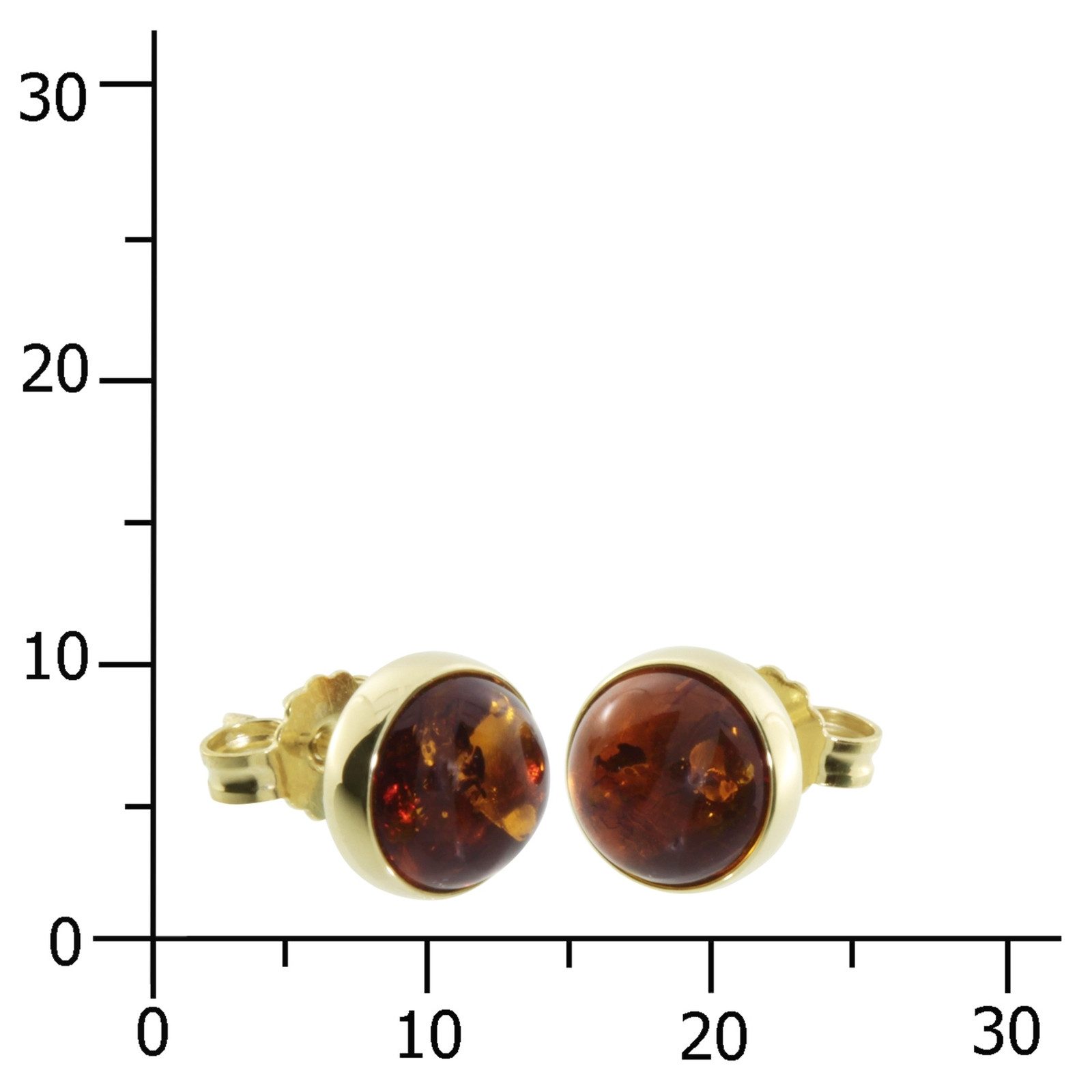 OSTSEE-SCHMUCK Paar Ohrstecker Ostsee-Schmuck Ohrstecker Classic 8 mm Ohrst günstig online kaufen