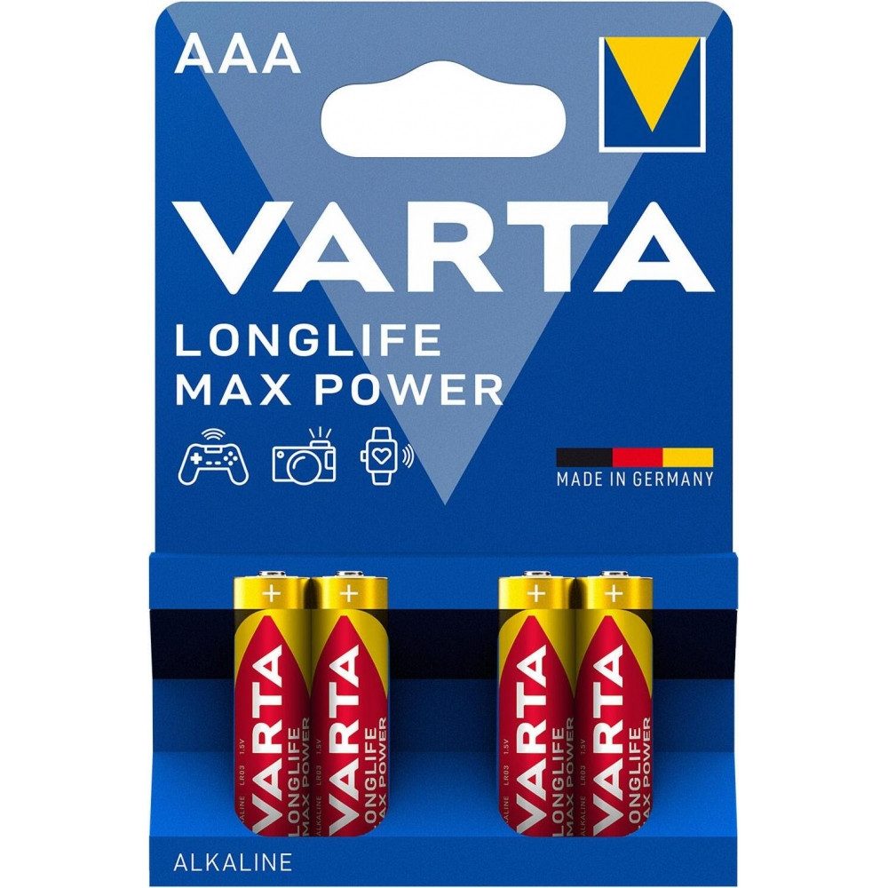 VARTA Varta Max Tech AAA 4er Blister Micro-Batterien Akku Varta Max Tech AAA 4er Blister Micro-Batterie (1,5 V V), Verbesserte Max Tech Technologie