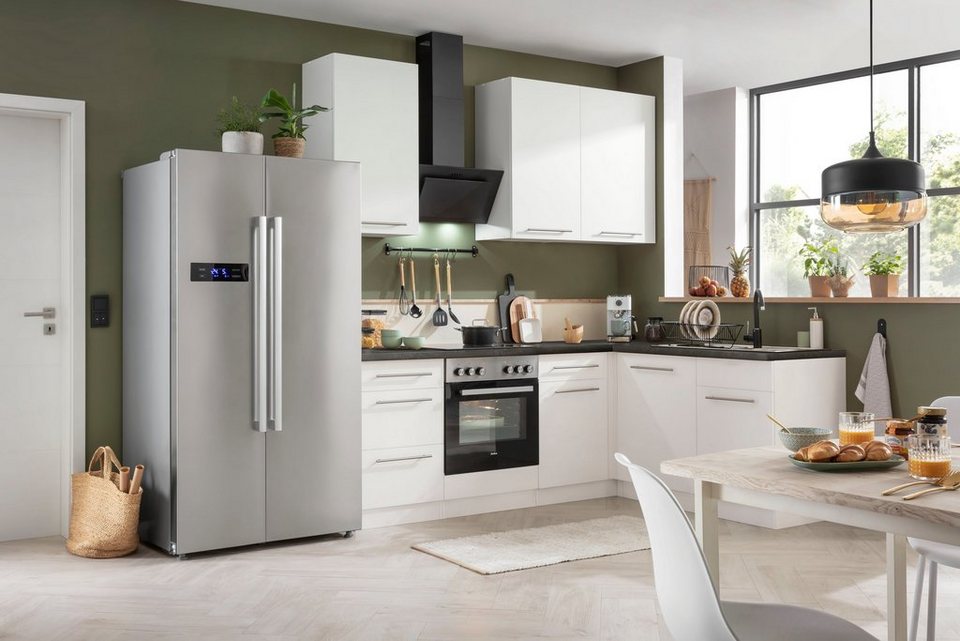 wiho Küchen Winkelküche Unna, ohne E-Geräte, Stellbreite 220 x 170 cm, Mit  38 mm starker Arbeitsplatte