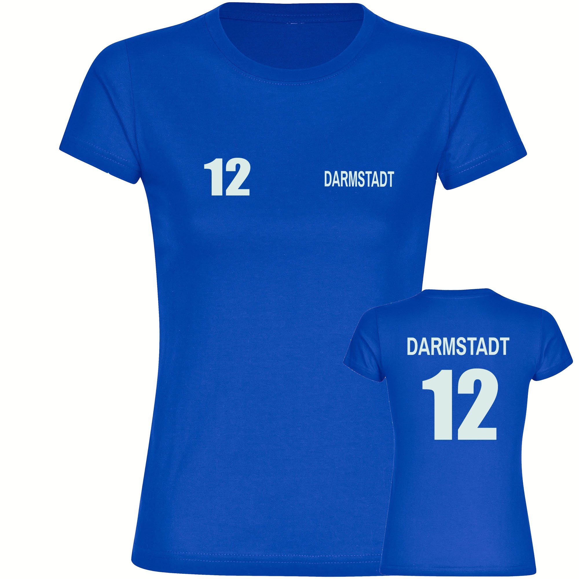 multifanshop T-Shirt Damen Darmstadt - Trikot Nummer 12 - Frauen günstig online kaufen