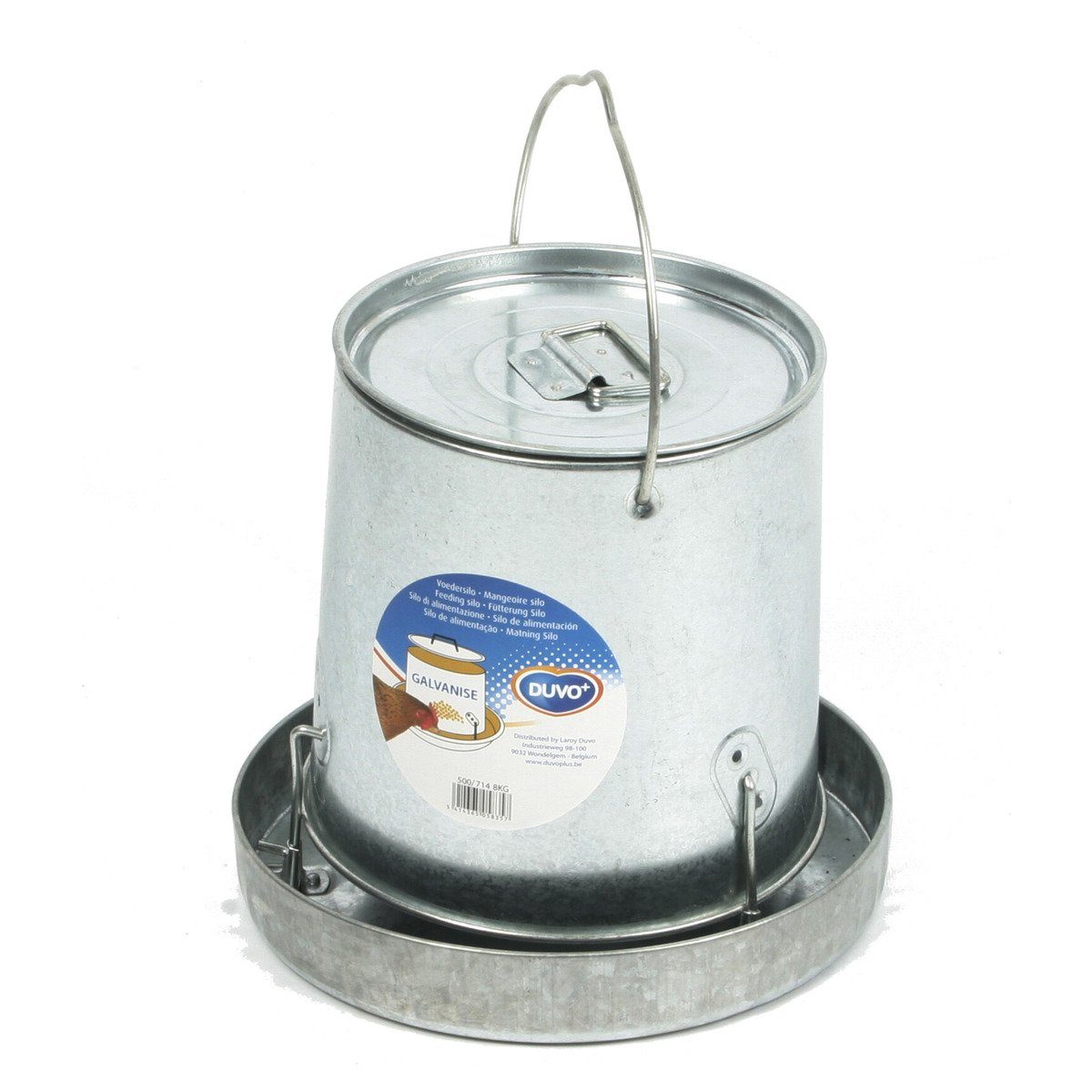 Futterspender Futtersilo galvanisiert mit Deckel