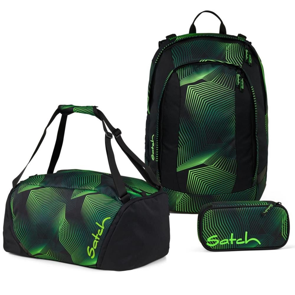 Satch Schulrucksack Air (3tlg., inkl. Schlamperbox und Sporttasche)