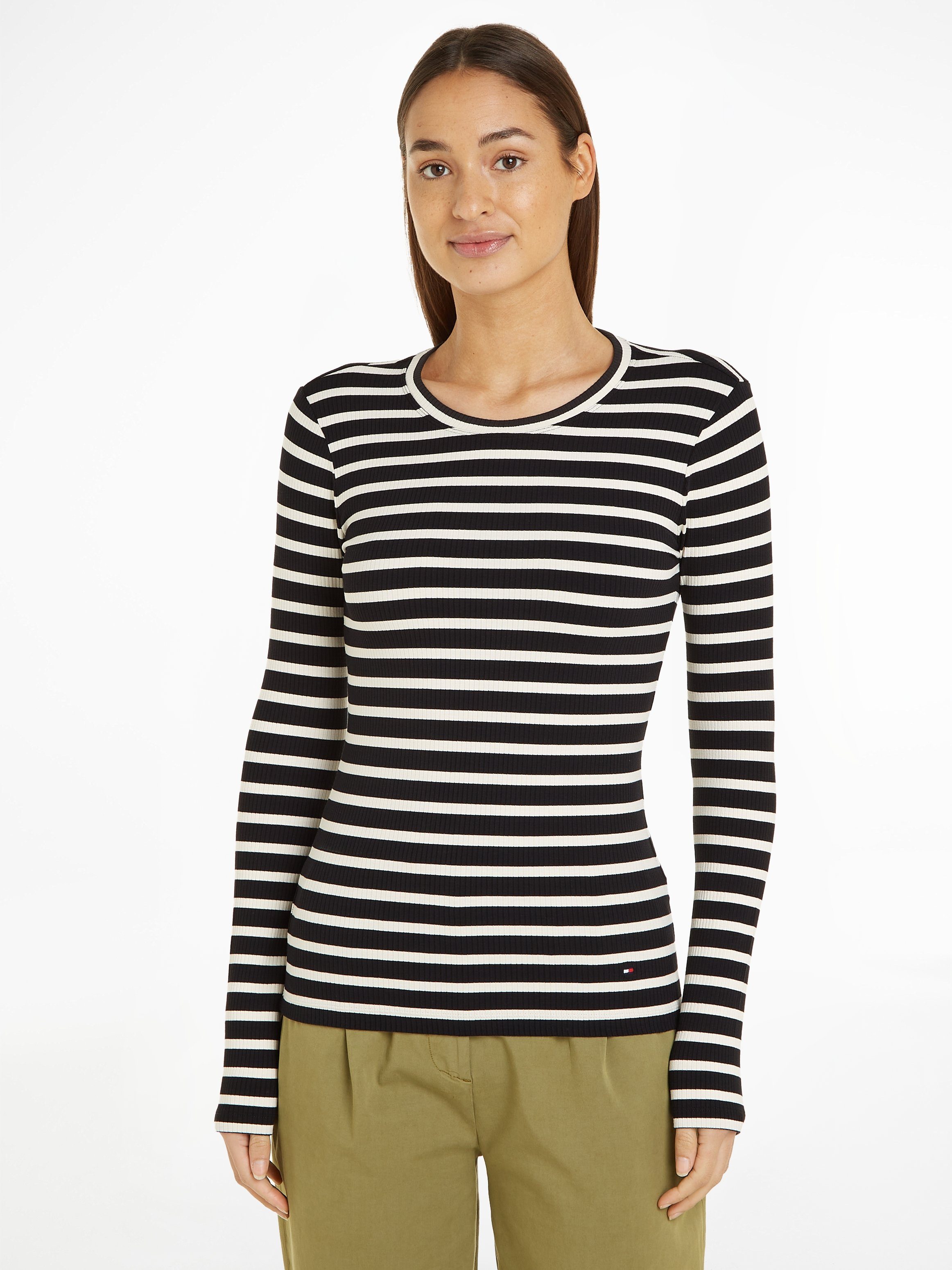 Tommy Hilfiger Langarmshirt SLIM 5X2 RIB günstig online kaufen
