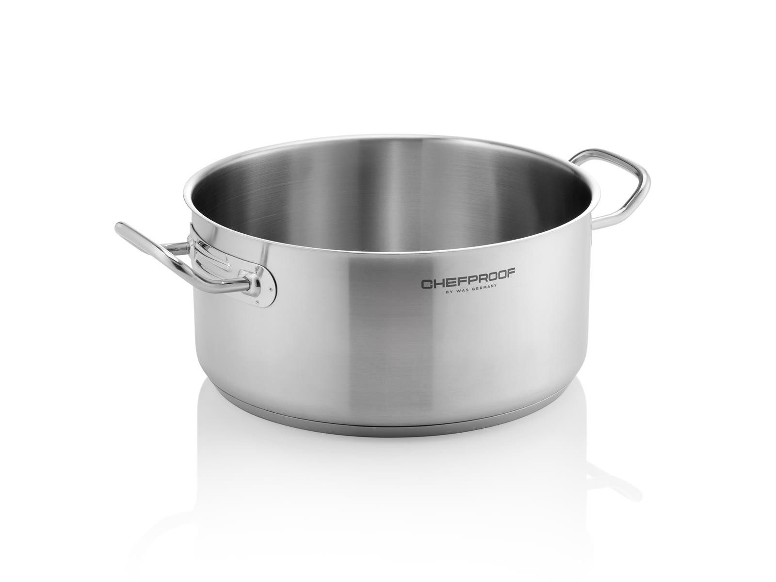 Gastro Spirit Bratentopf Bratentopf Chefproof, Ø 34 cm, 9 ltr., Chromnickelstahl 18/10