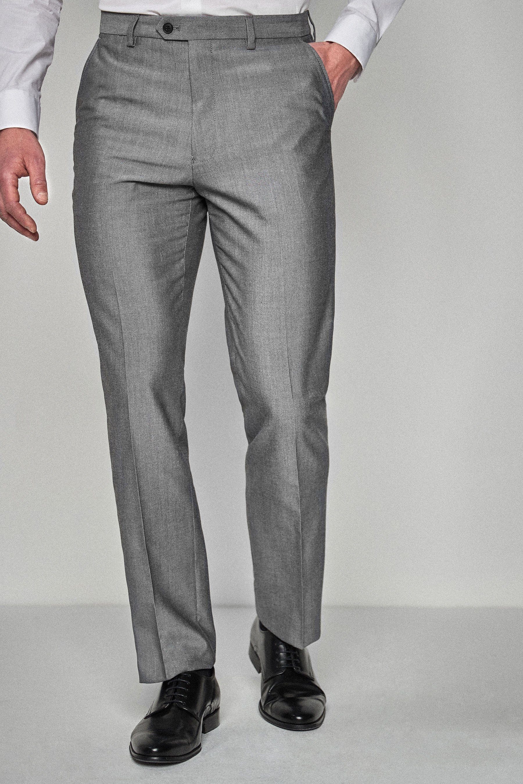 Hose Slim Grey Anzug: Next (1-tlg) Light Fit Frackhose