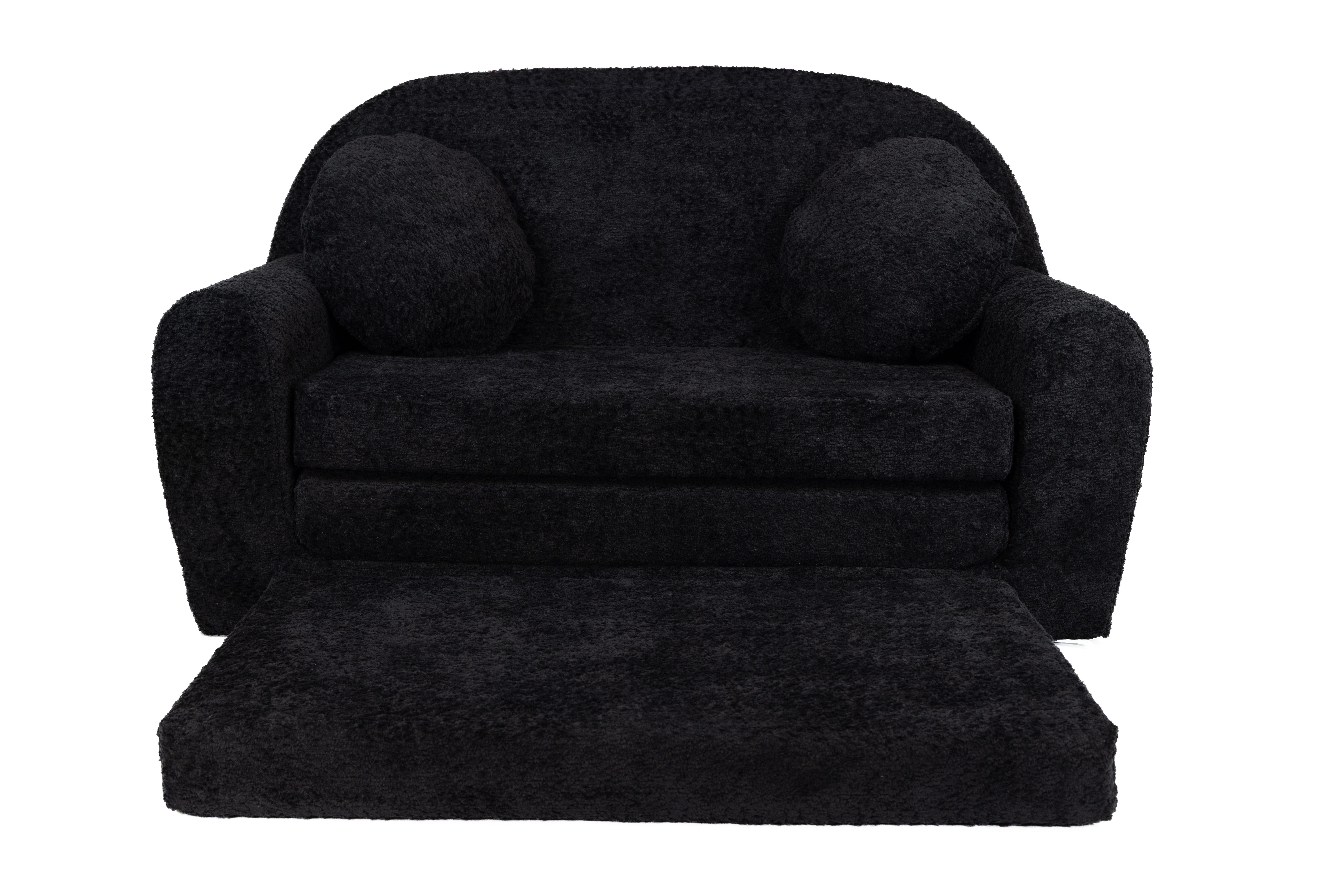 FORTISLINE Kindersofa Kindersofa aus Teddy-Stoff mit Verlängerung - Klappso günstig online kaufen