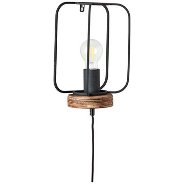Lightbox Wandleuchte, ohne Leuchtmittel, Wandlampe mit Zuleitung, 27 cm Höhe, 20 cm Länge, E27, max. 52 W