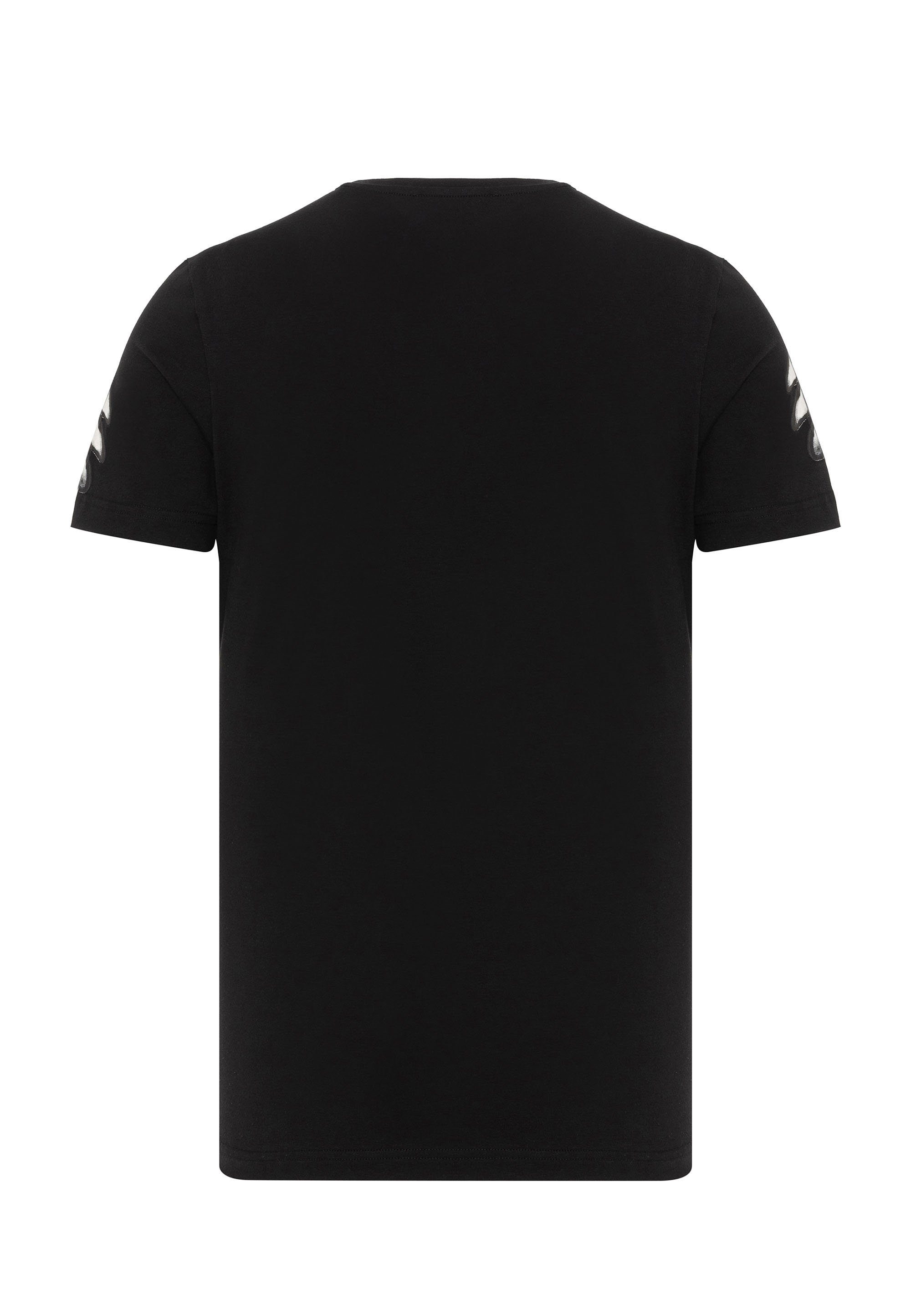 Cipo & Baxx Look schwarz in T-Shirt rockigem