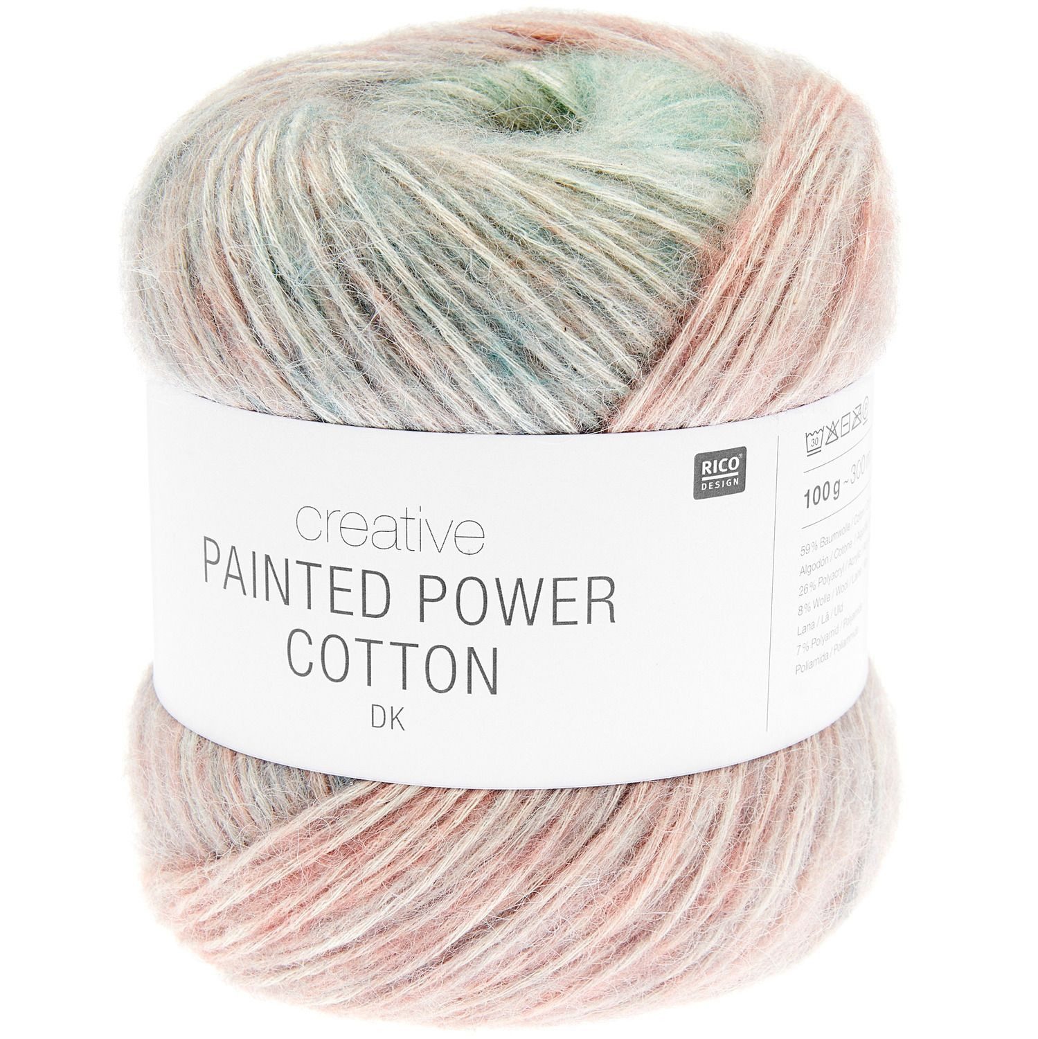 rico Rico - Creative Painted Power Cotton dk Häkelwolle, 300 m