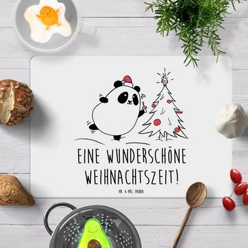 Platzset, Panda Weihnachtszeit - Weiß - Geschenk, Tischset, Tischuntersetzer, P, Mr. & Mrs. Panda, (1-St), Lebensmittelecht, BPA-frei