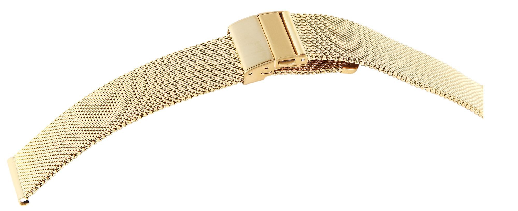 Engelhardt Uhrenarmband 8100169 Edelstahl, Faltschließe, goldfarben, 14 - 22 mm