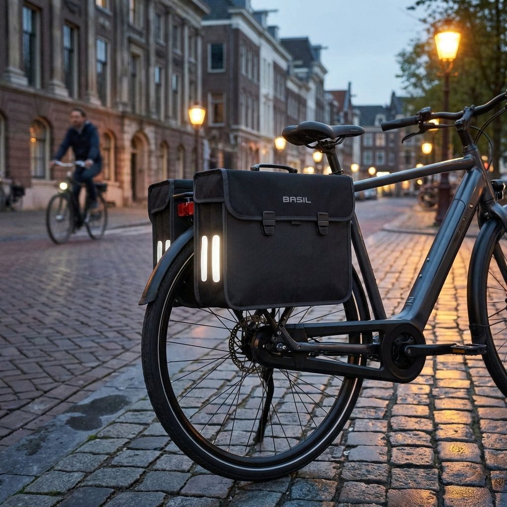Fahrradtasche Basil Fahrradtasche Einzelpacktasche Malaga XL schwarz Größe 40x16x31c