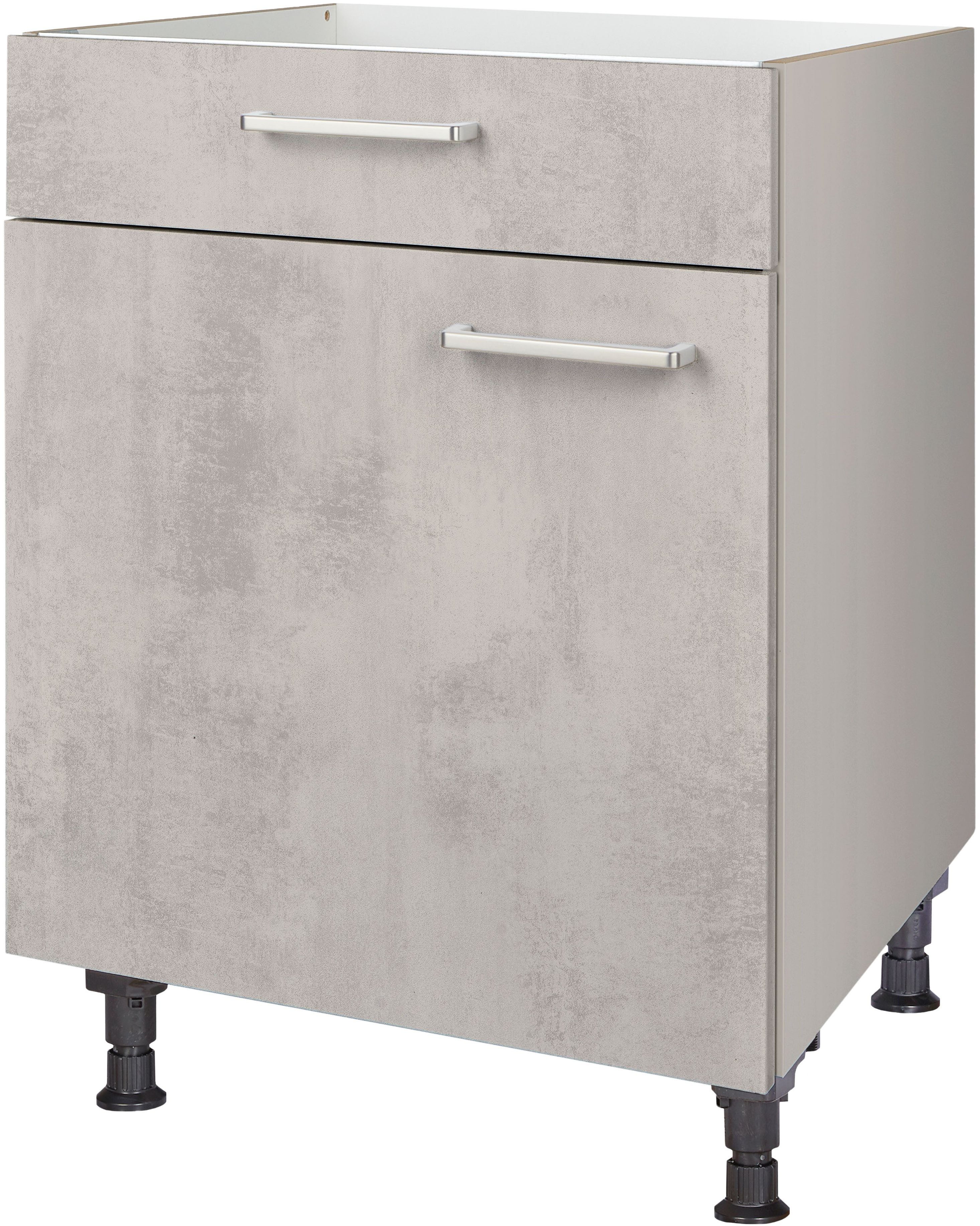 nobilia® Kochfeldumbauschrank "Riva", mit Schukasten und Tür, Ausrichtung wählbar vormontiert, Breite 60 cm